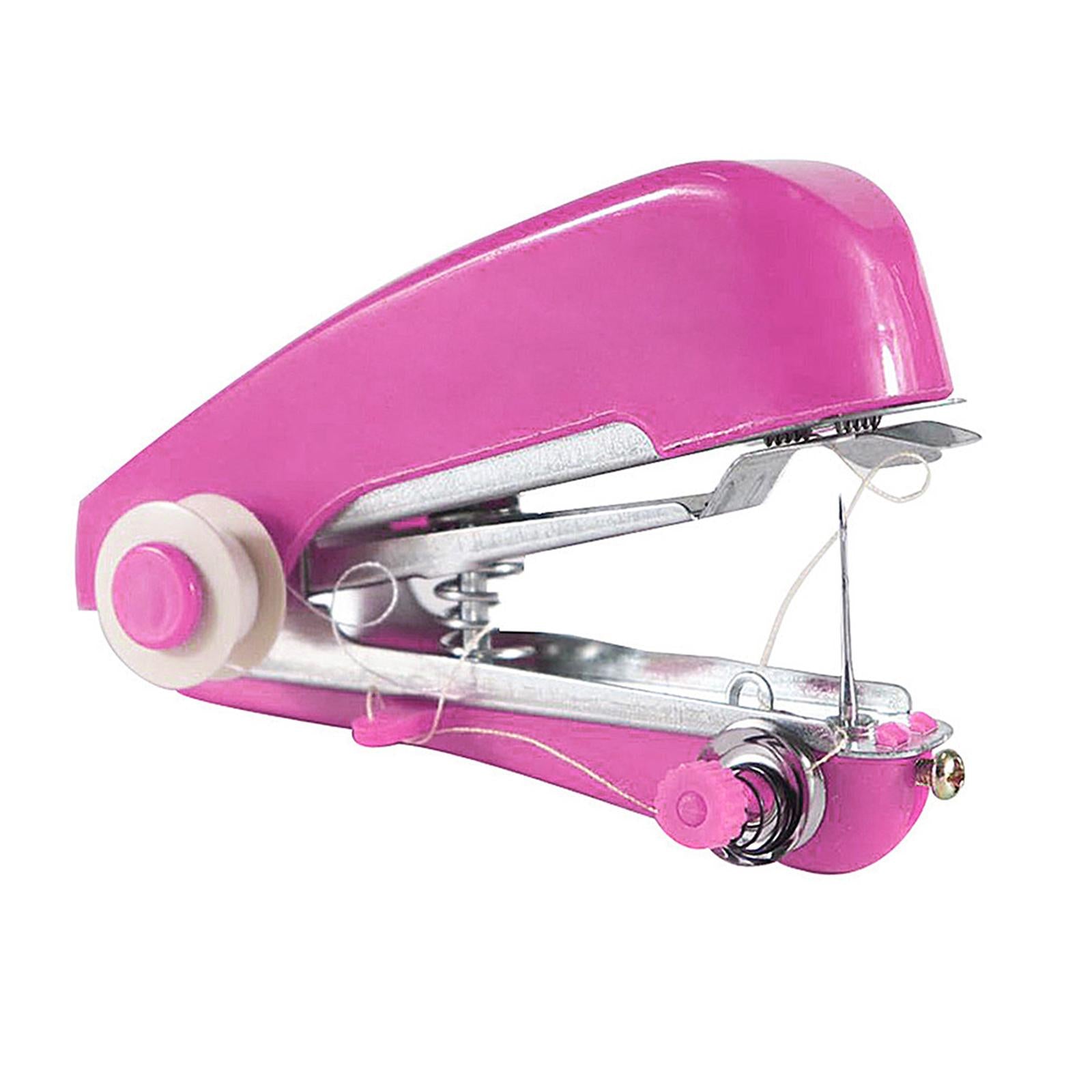 Mini Sewing Machine Handheld Sewing Machine Hand Held Stitch Home Clothes Pink