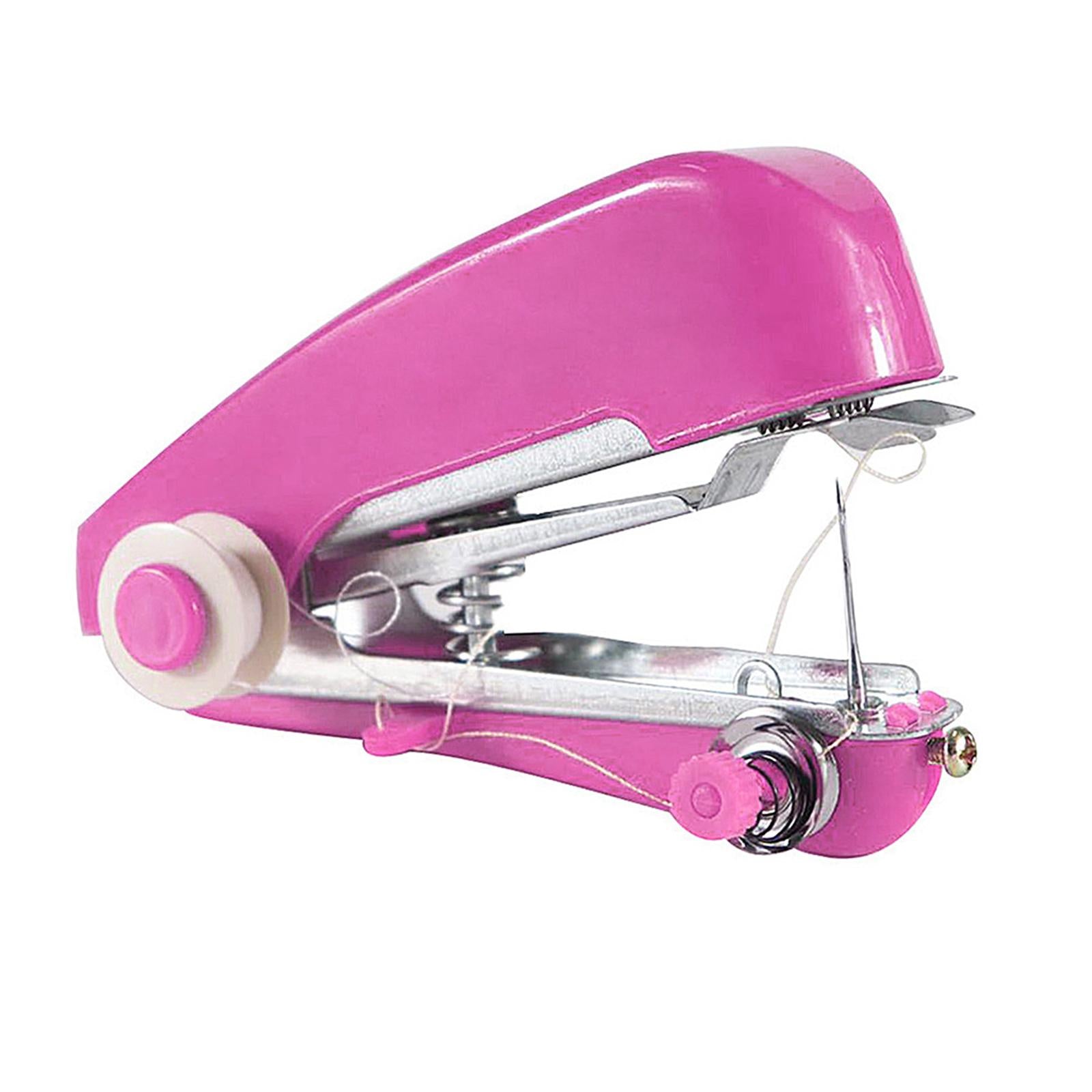 Mini Sewing Machine Handheld Sewing Machine Hand Held Stitch Home Clothes Pink