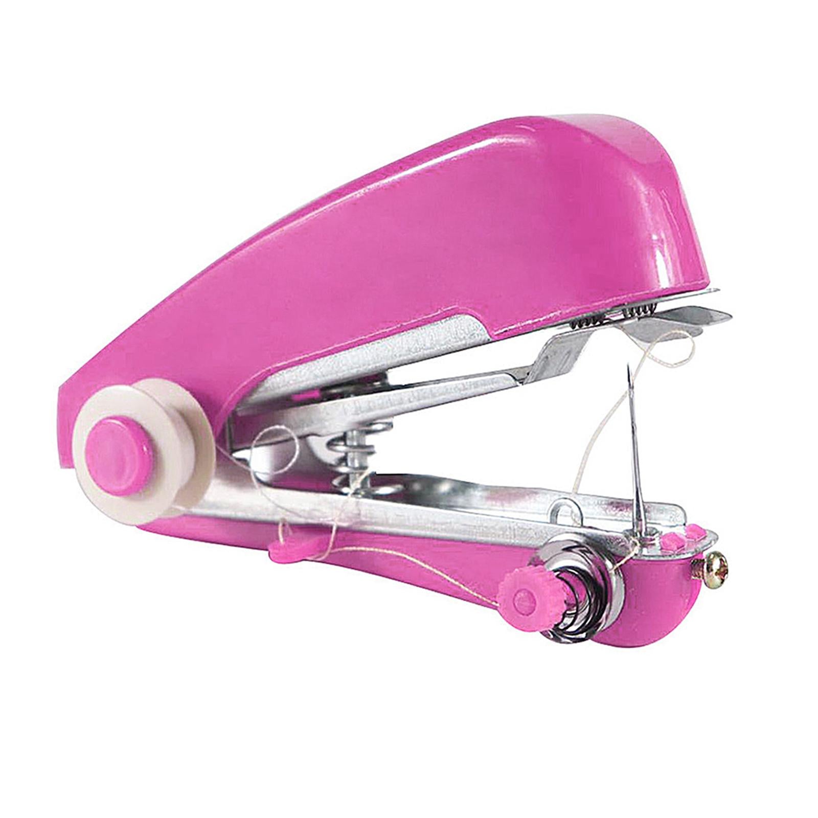 Mini Sewing Machine Handheld Sewing Machine Hand Held Stitch Home Clothes Pink