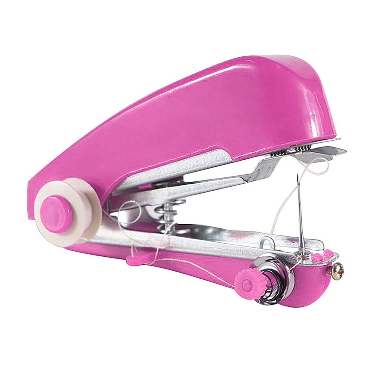 Mini Sewing Machine Handheld Sewing Machine Hand Held Stitch Home Clothes Pink