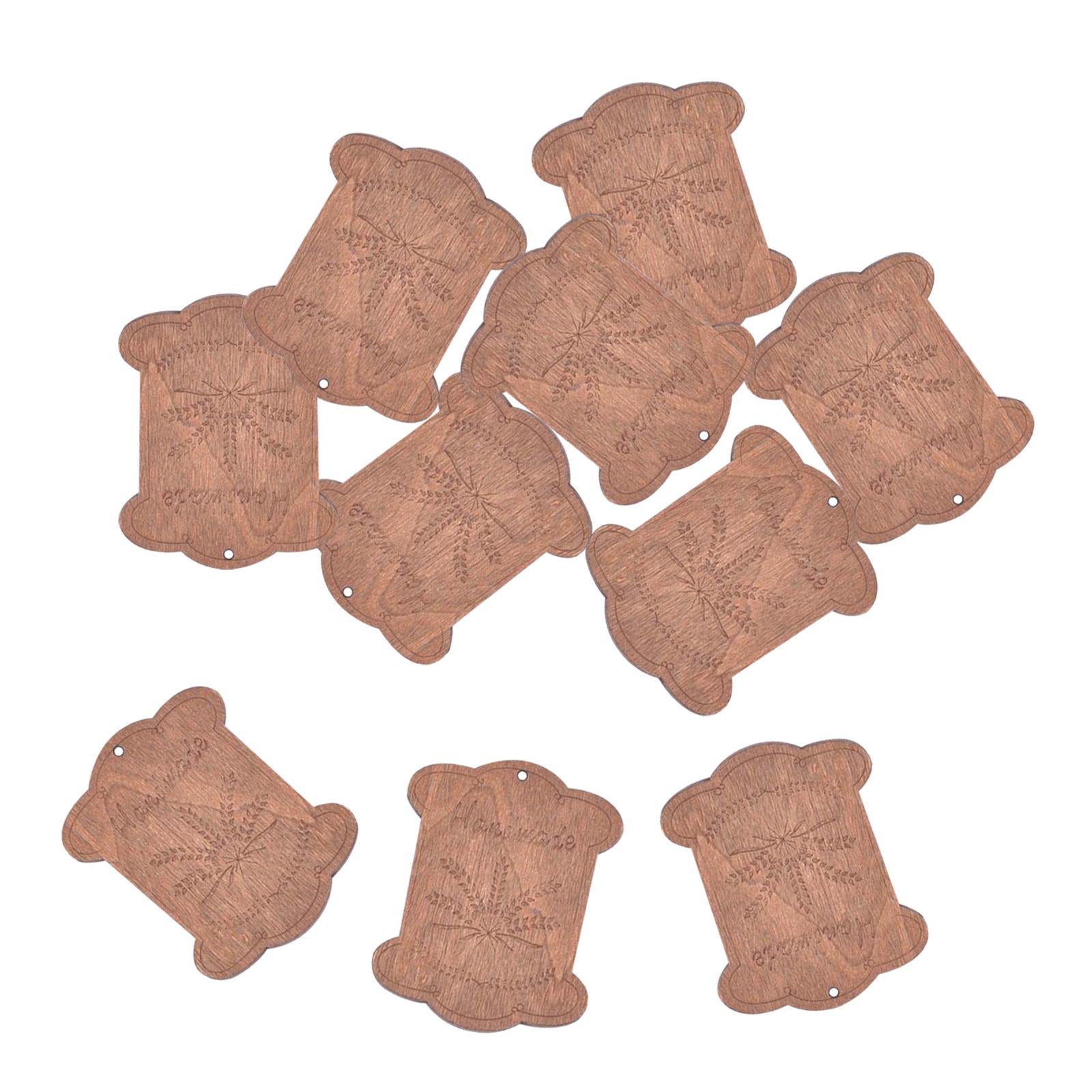 Wooden Floss Bobbins Cross Stitch Cotton Thread Bobbin Wheat 10pcs