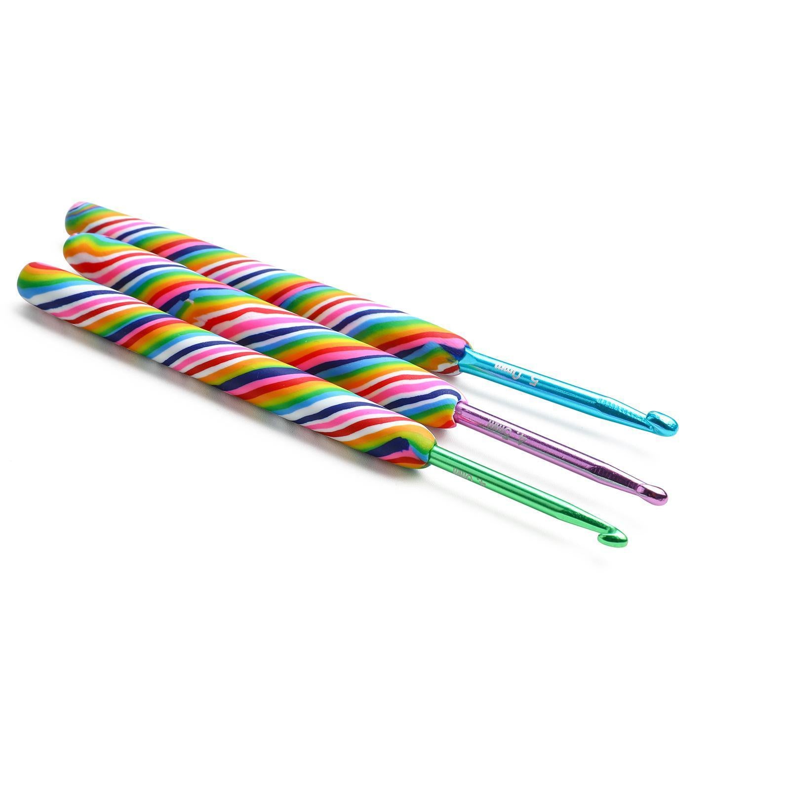 Crochet Hooks Set Ergonomic Grip Kit Yarn Knitting DIY Crafts Accessories 10pcs