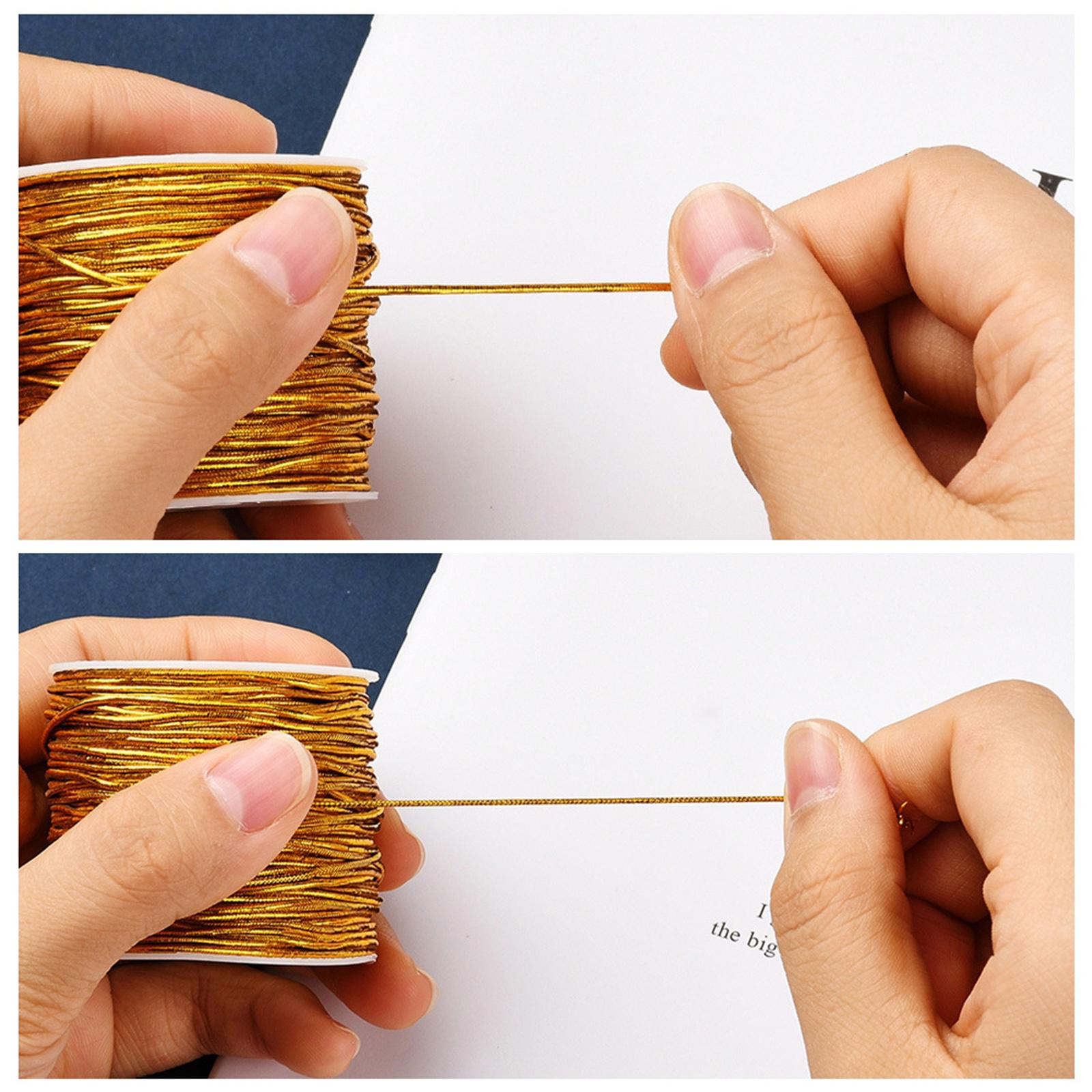 Creative Rubber Elastic Line Household Pretty Elastic Cord for Home Party Gold
