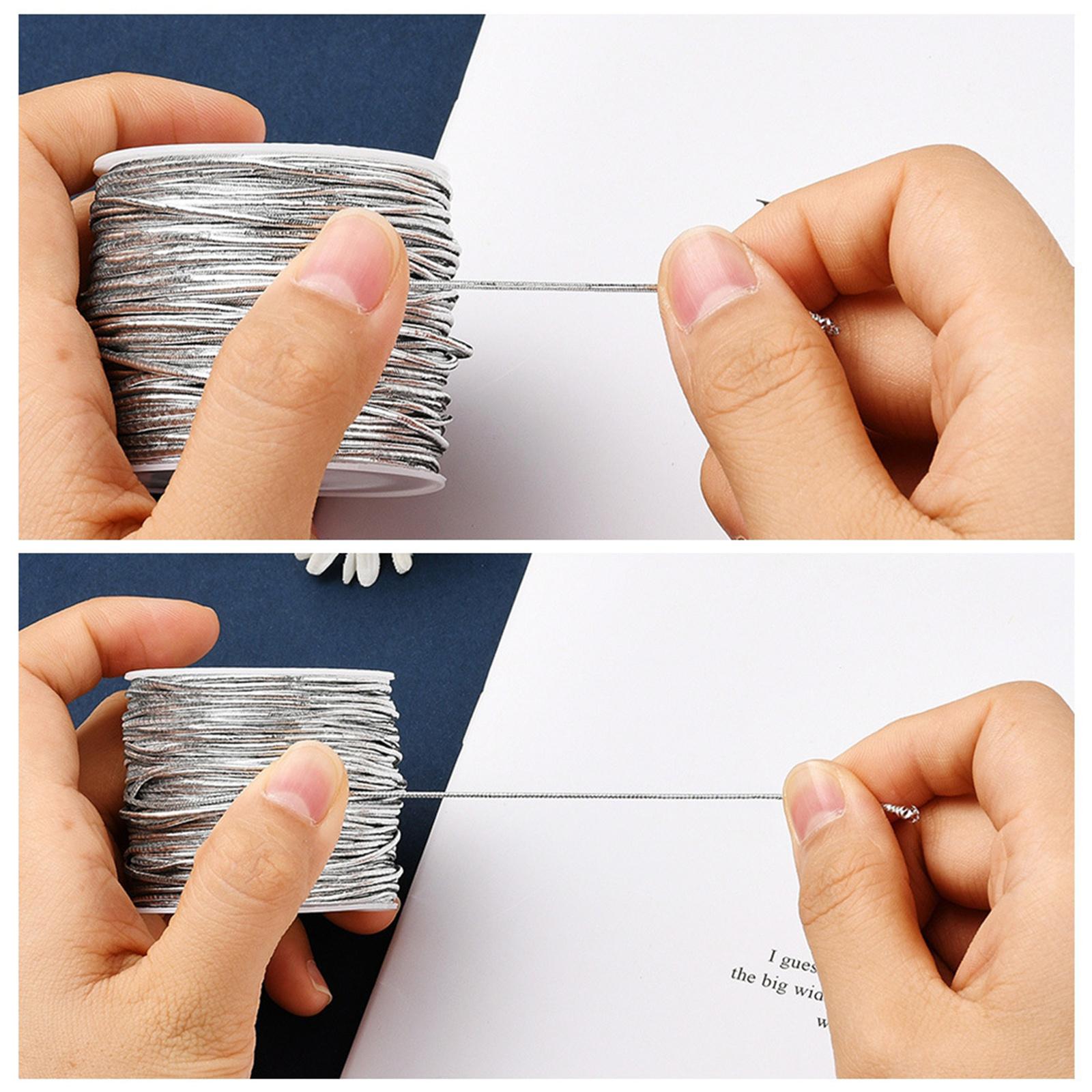 Creative Rubber Elastic Line Household Pretty Elastic Cord for Home Party Silver