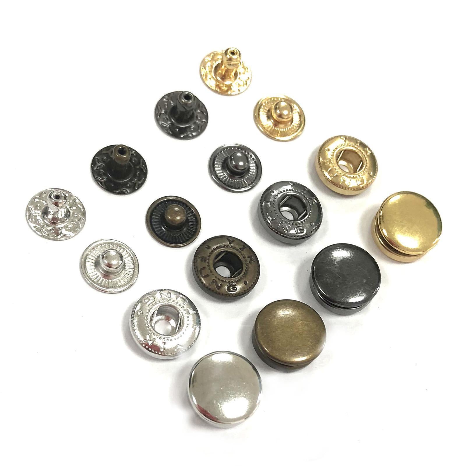 Leather Snap Fasteners Kit Metal Button Snaps Press Studs with Snap Pliers 80pcs