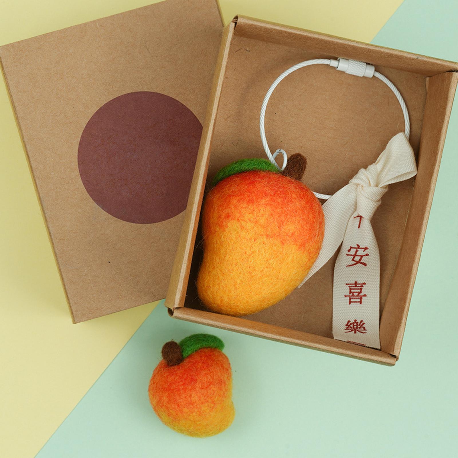 DIY Wool Needle Craft Felting Fruit Poked Starter Beginners Kit Mango