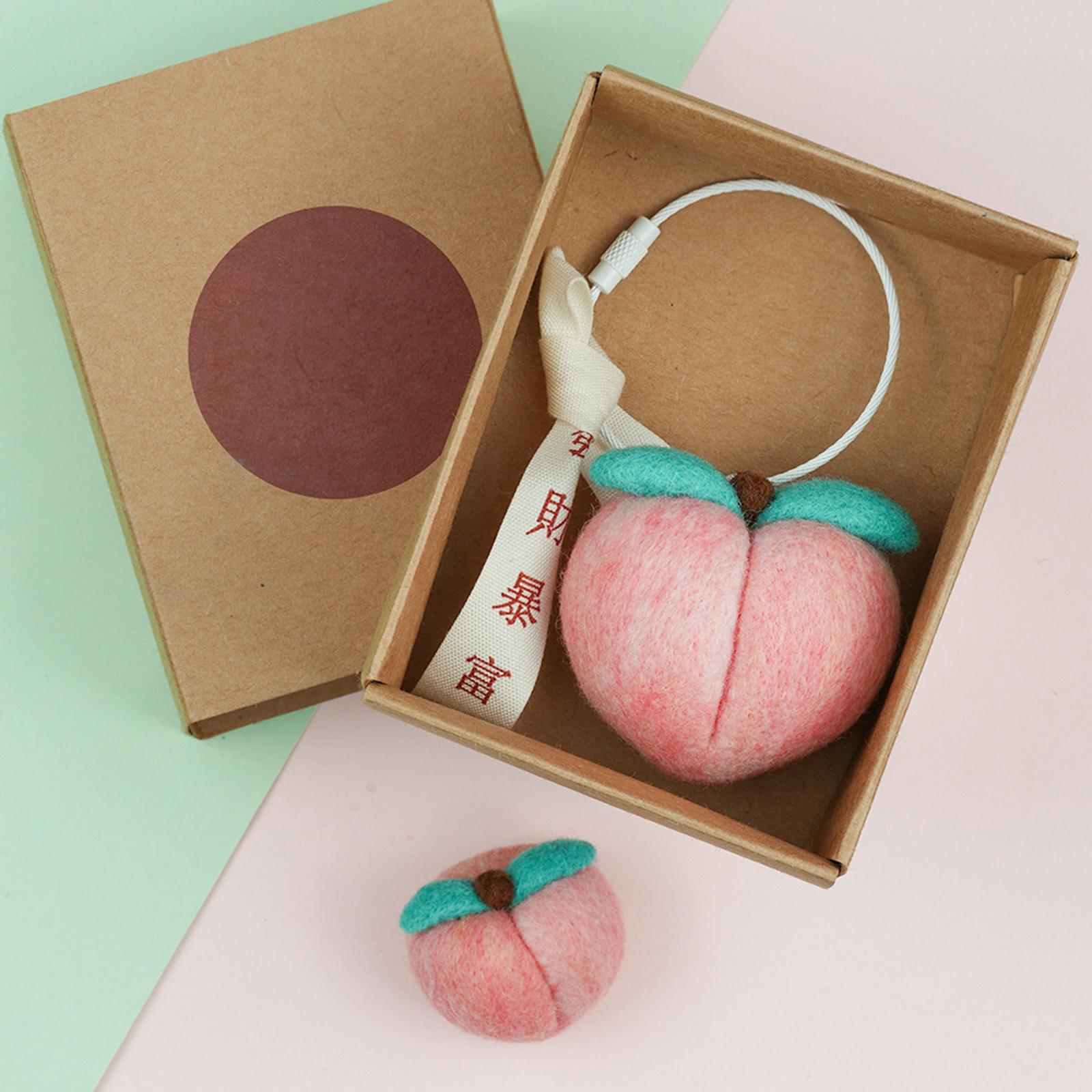 DIY Wool Needle Craft Felting Fruit Poked Starter Beginners Kit Peach
