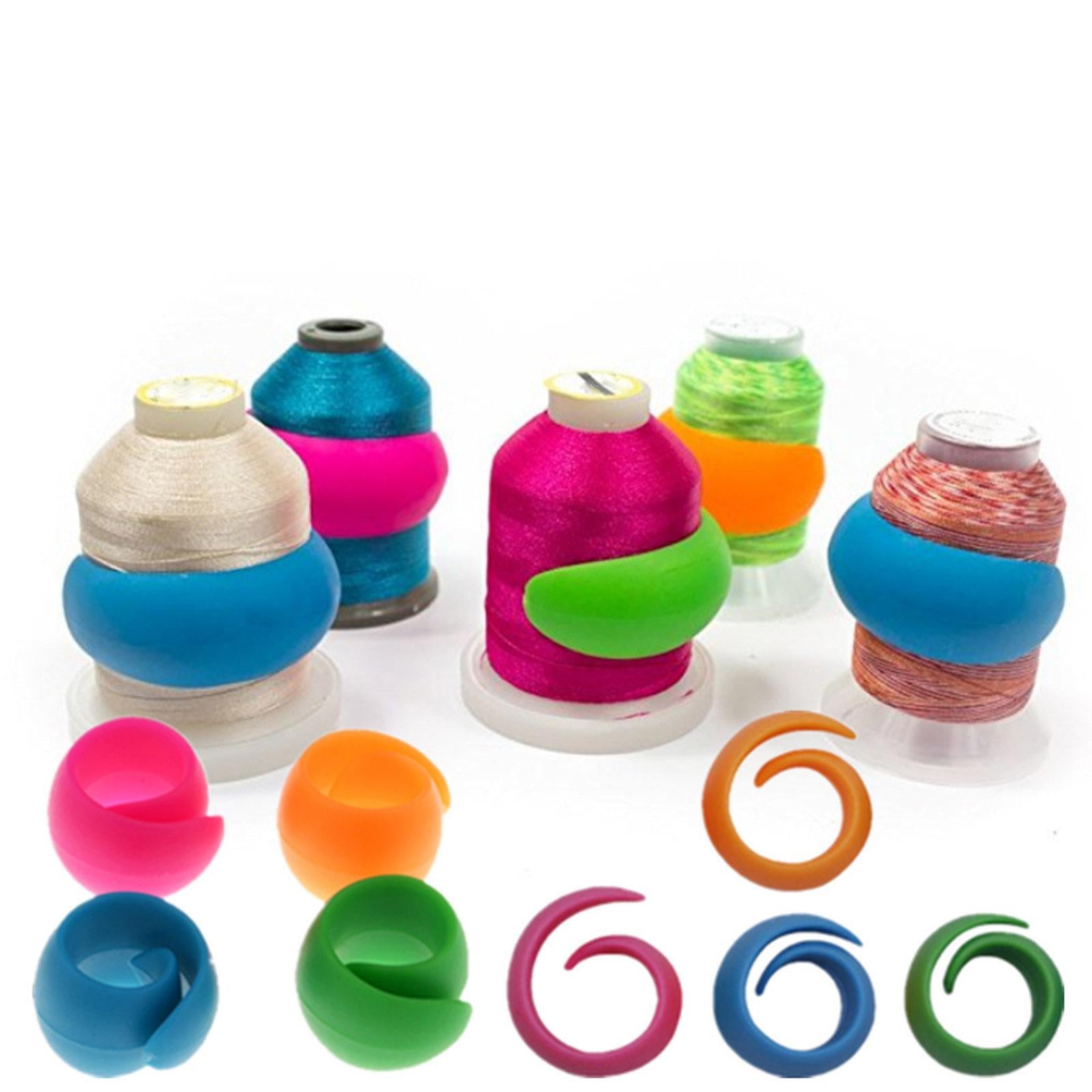 12 Pieces Sewing Thread Spools Saver Thread Holder Sewing Tool Accessory Blue