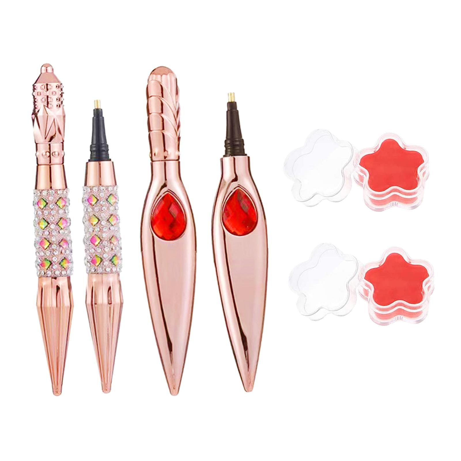 Diamond Painting Pen with Glue Clay Brass Tip for Crafts Hobby Plum Blossom