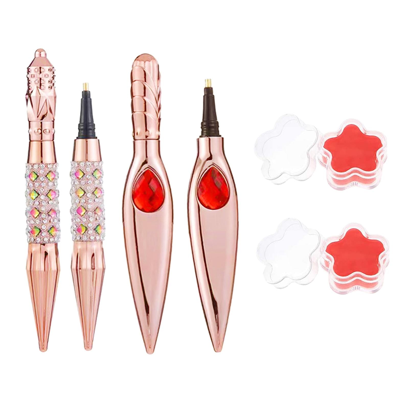 Diamond Painting Pen with Glue Clay Brass Tip for Crafts Hobby Plum Blossom