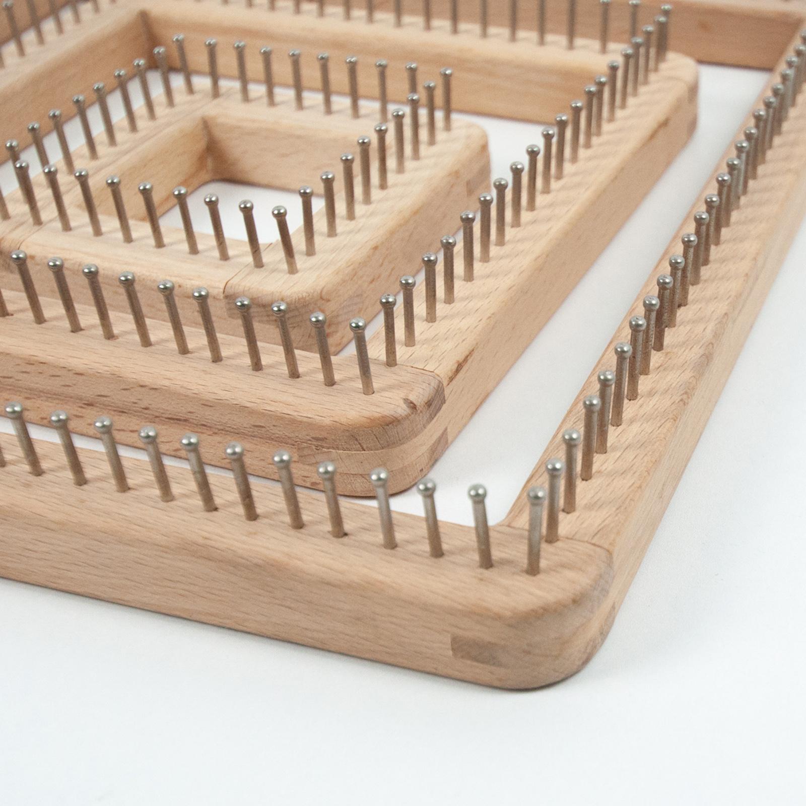 DIY Knitting Loom Needlework Board Tools for Hats Scarf Beginner 10x10cm