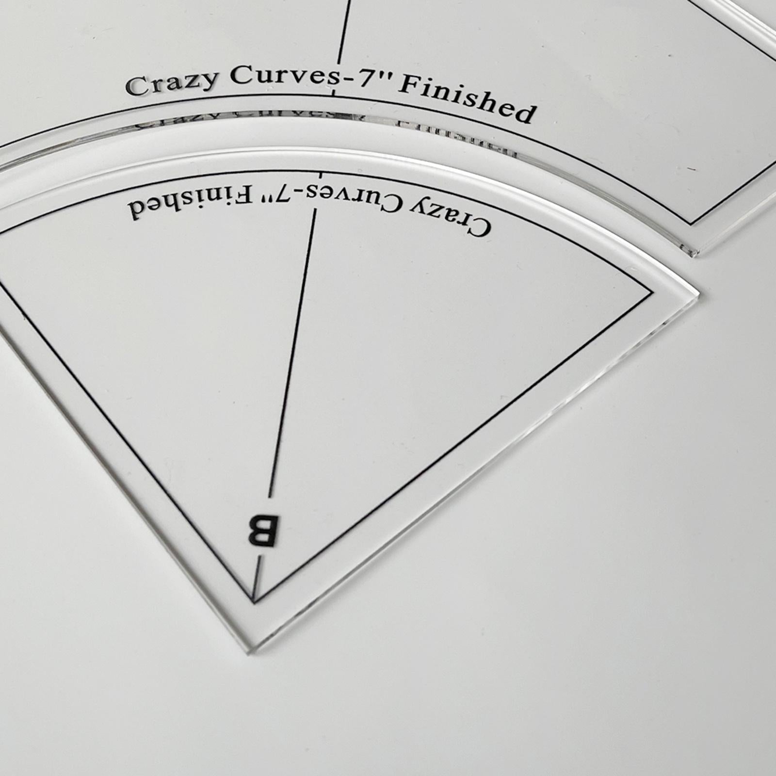 Acrylic Quilting Template DIY Tool Kit Quilt Stencil Ruler 7 inch 2pcs
