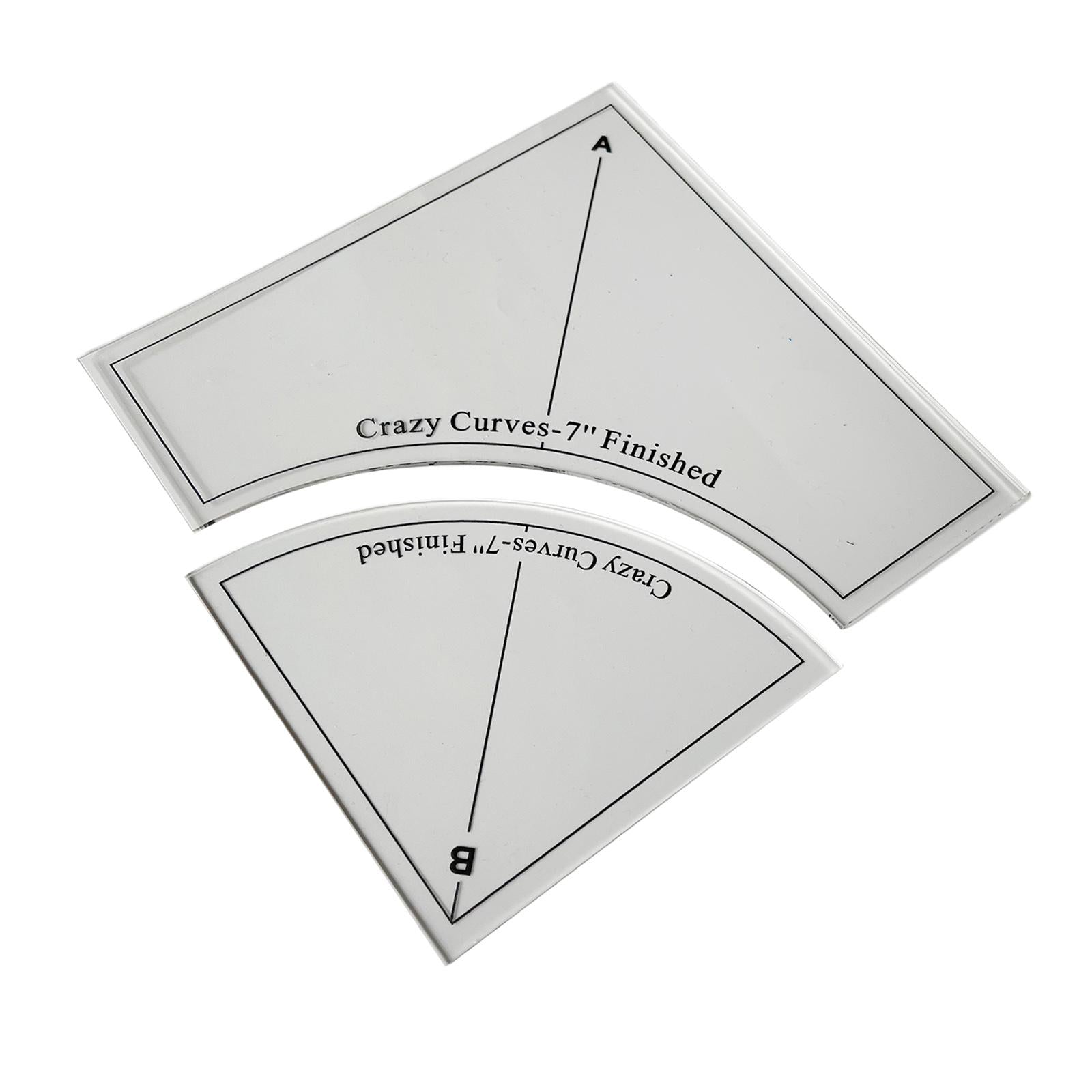 Acrylic Quilting Template DIY Tool Kit Quilt Stencil Ruler 7 inch 2pcs