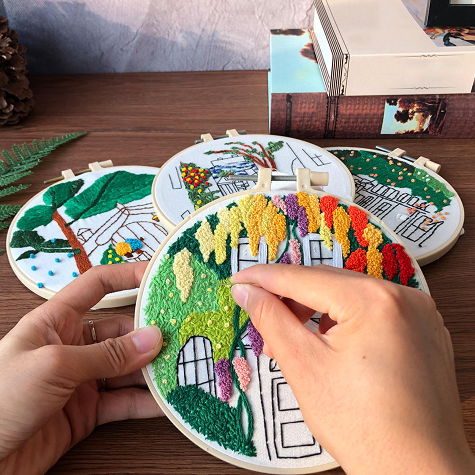 Embroidery Kit Cross Stitch Beautiful Craft for Kids Adults Sea Town