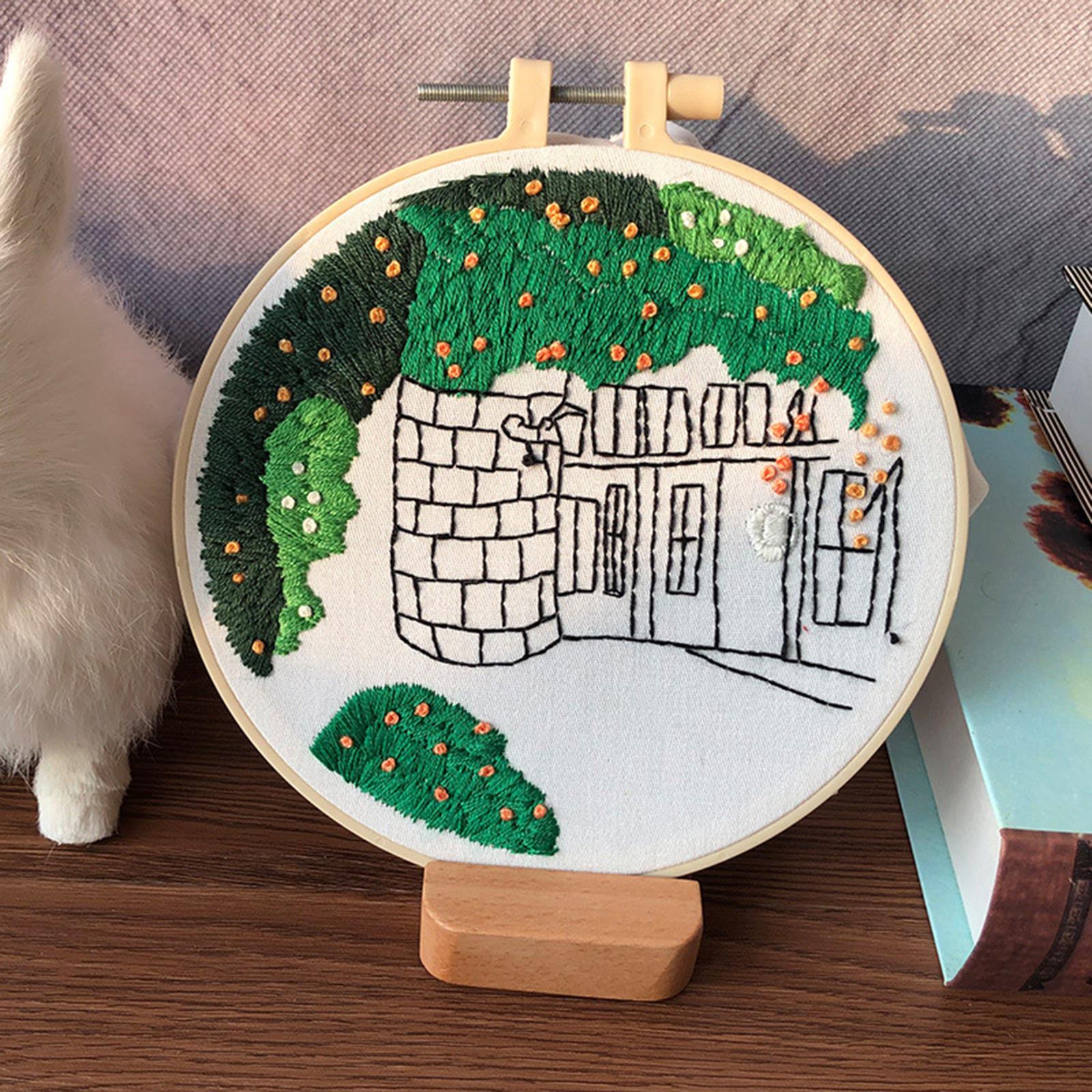 Embroidery Kit Cross Stitch Beautiful Craft for Kids Adults House Building 1