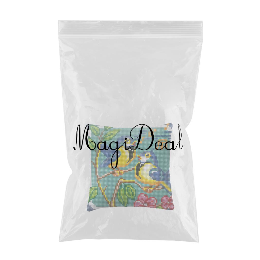 Embroidery Pillow Covers Kit DIY Home Decor for Beginners Kids Bird