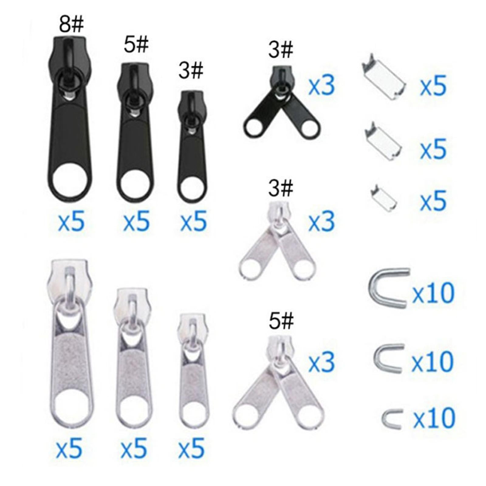 85 Pieces Zipper Repair Kit Zipper Slider Set Zipper Fix Kit for Clothing