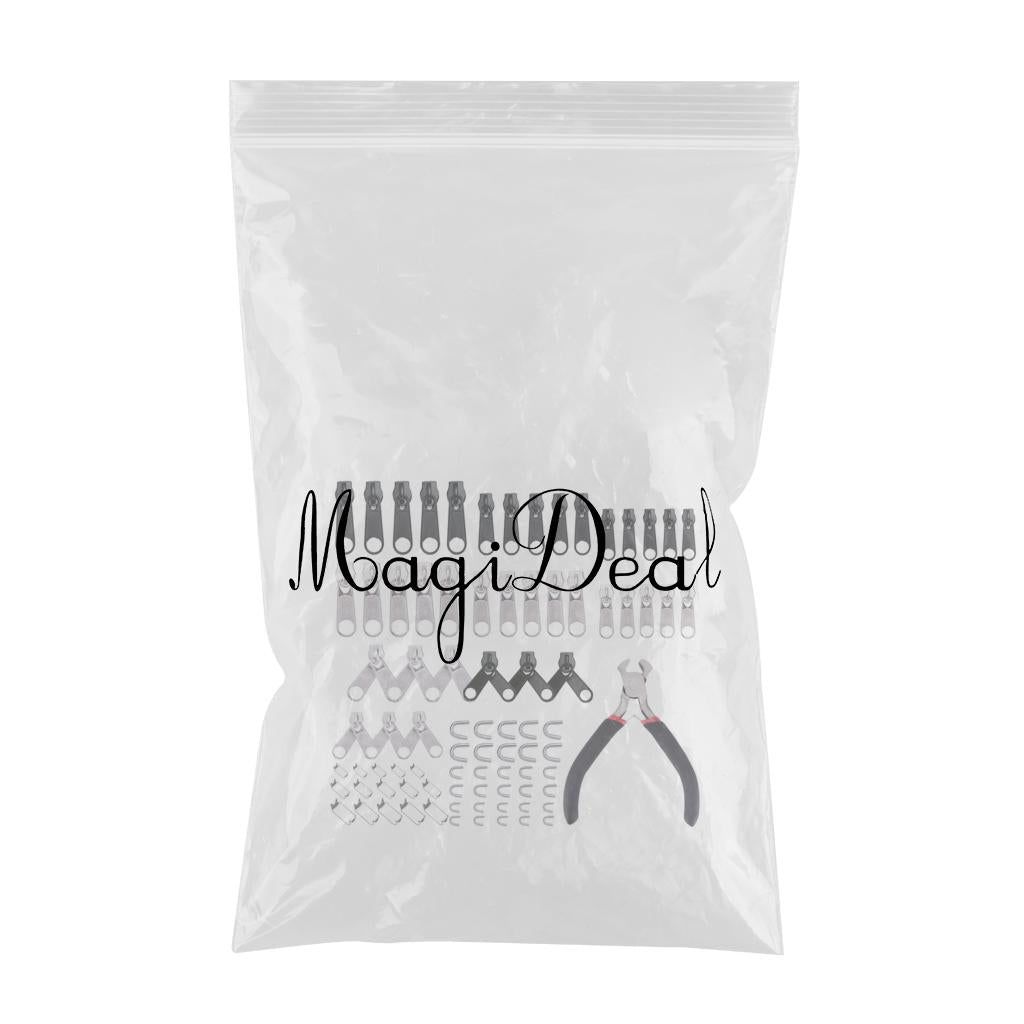 85 Pieces Zipper Repair Kit Zipper Slider Set Zipper Fix Kit for Clothing