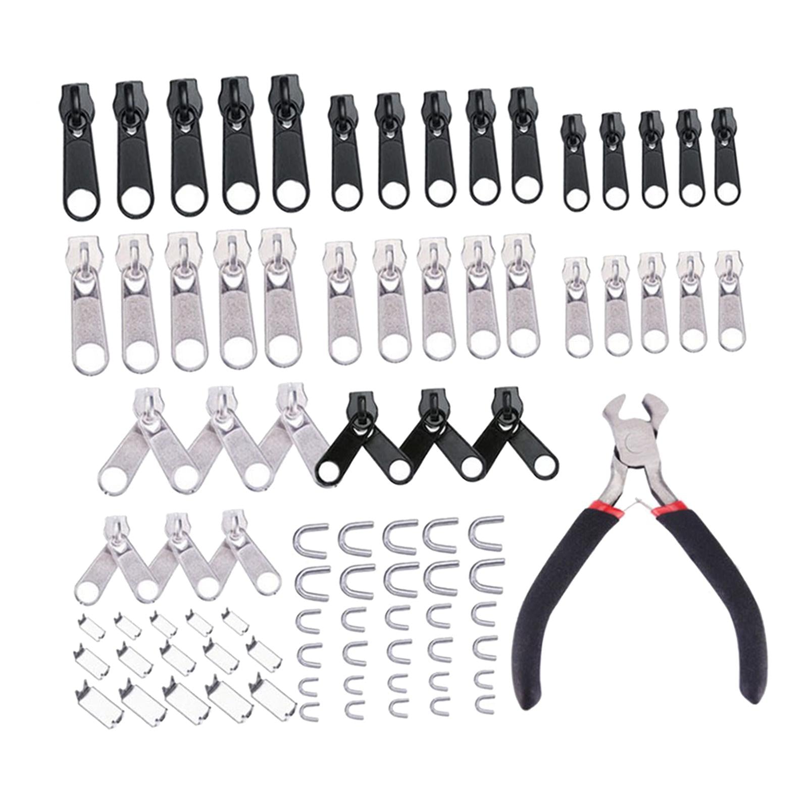 85 Pieces Zipper Repair Kit Zipper Slider Set Zipper Fix Kit for Clothing