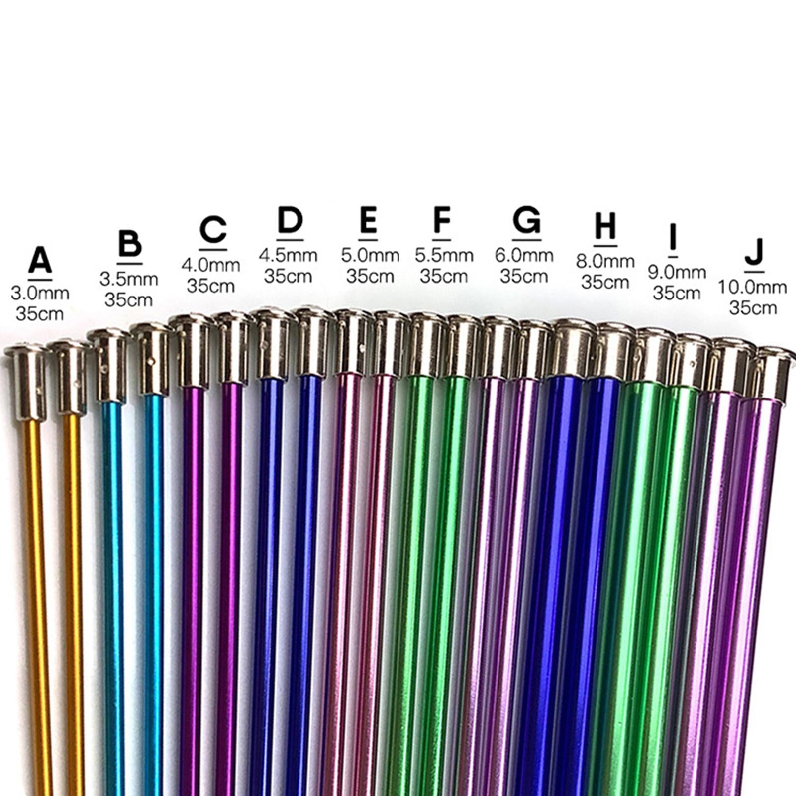 20x Aluminum Knitting Needles Sewing Tools Kit Crochet 35cm Length Equipment