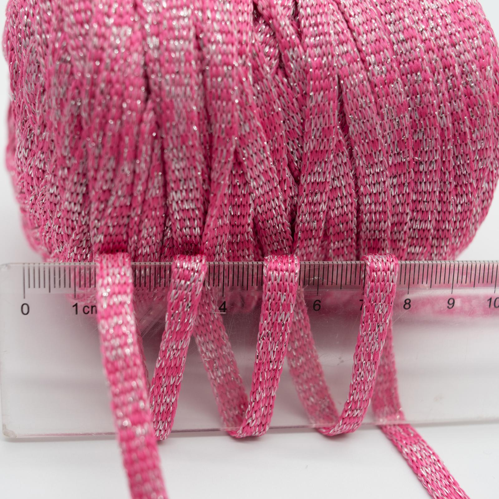 Glitter Ribbon Yarn 90M Handmade DIY Bag Blanket Hand-Knitted Material Yellow