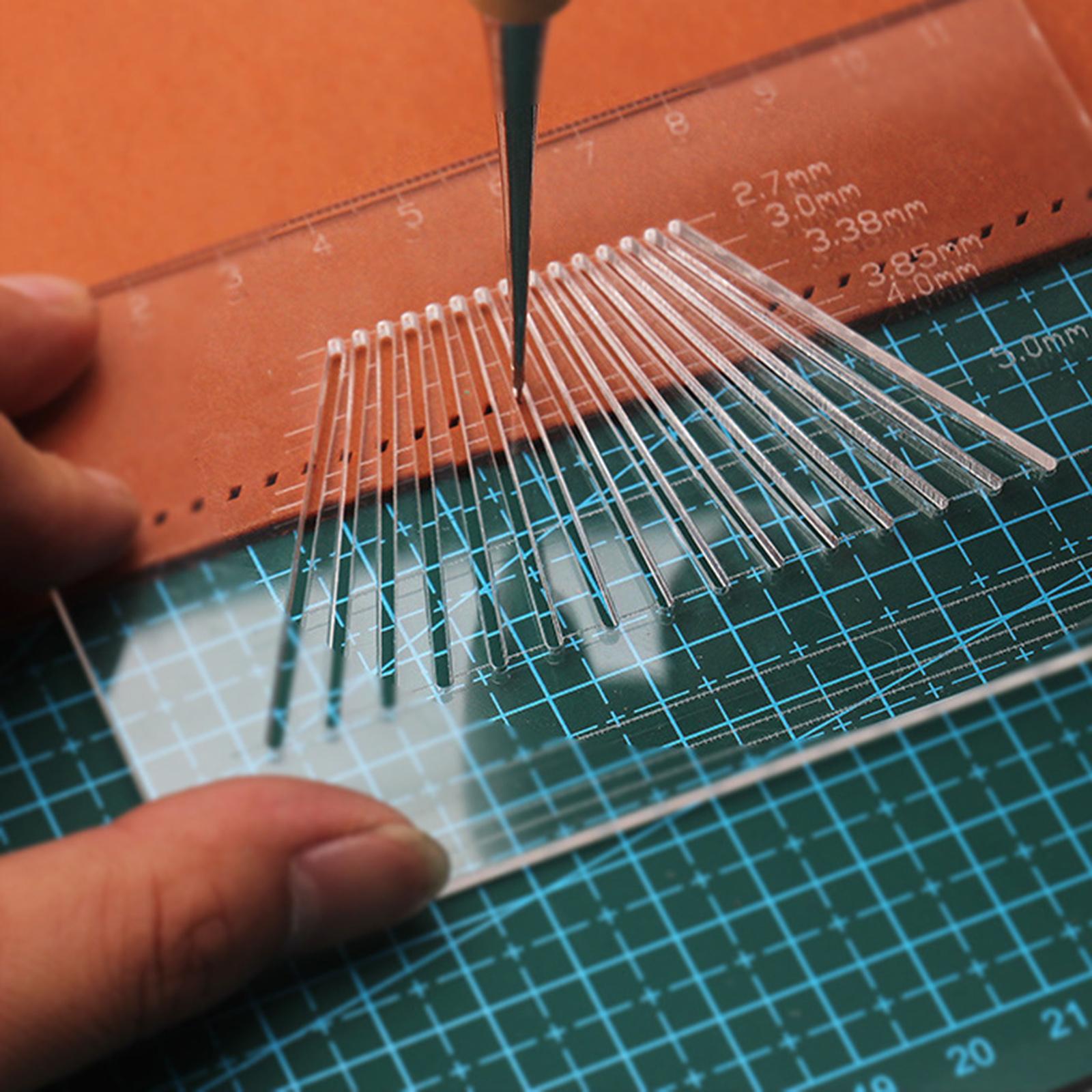Chop Position Adjustment Ruler Mark Spacing Leather Craft Accessories DIY