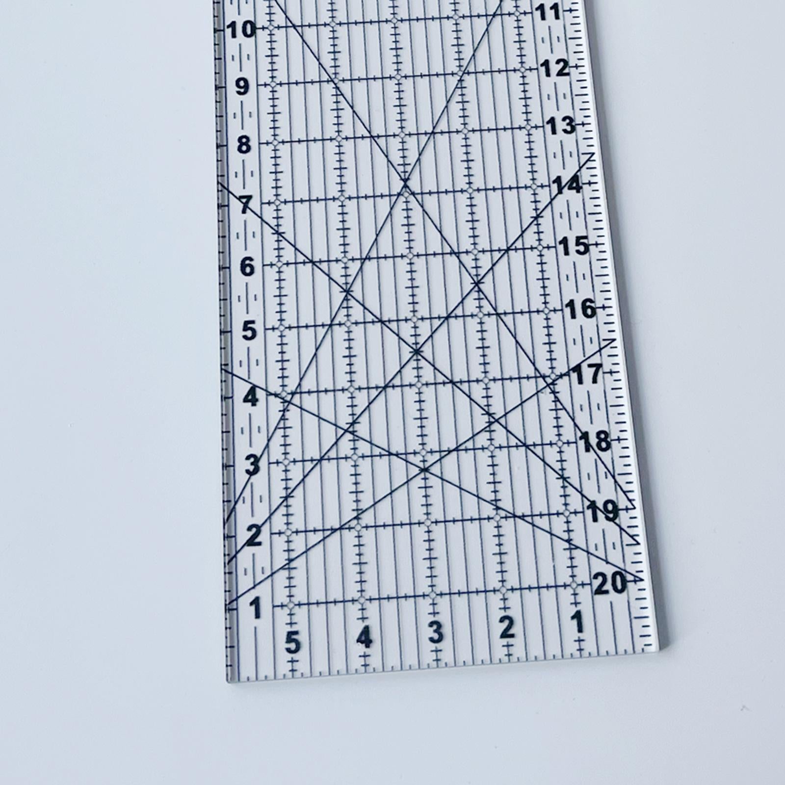 Quilting Template Acrylic Patchwork Sewing Frame Ruler DIY Sewing Measure 6x21cm
