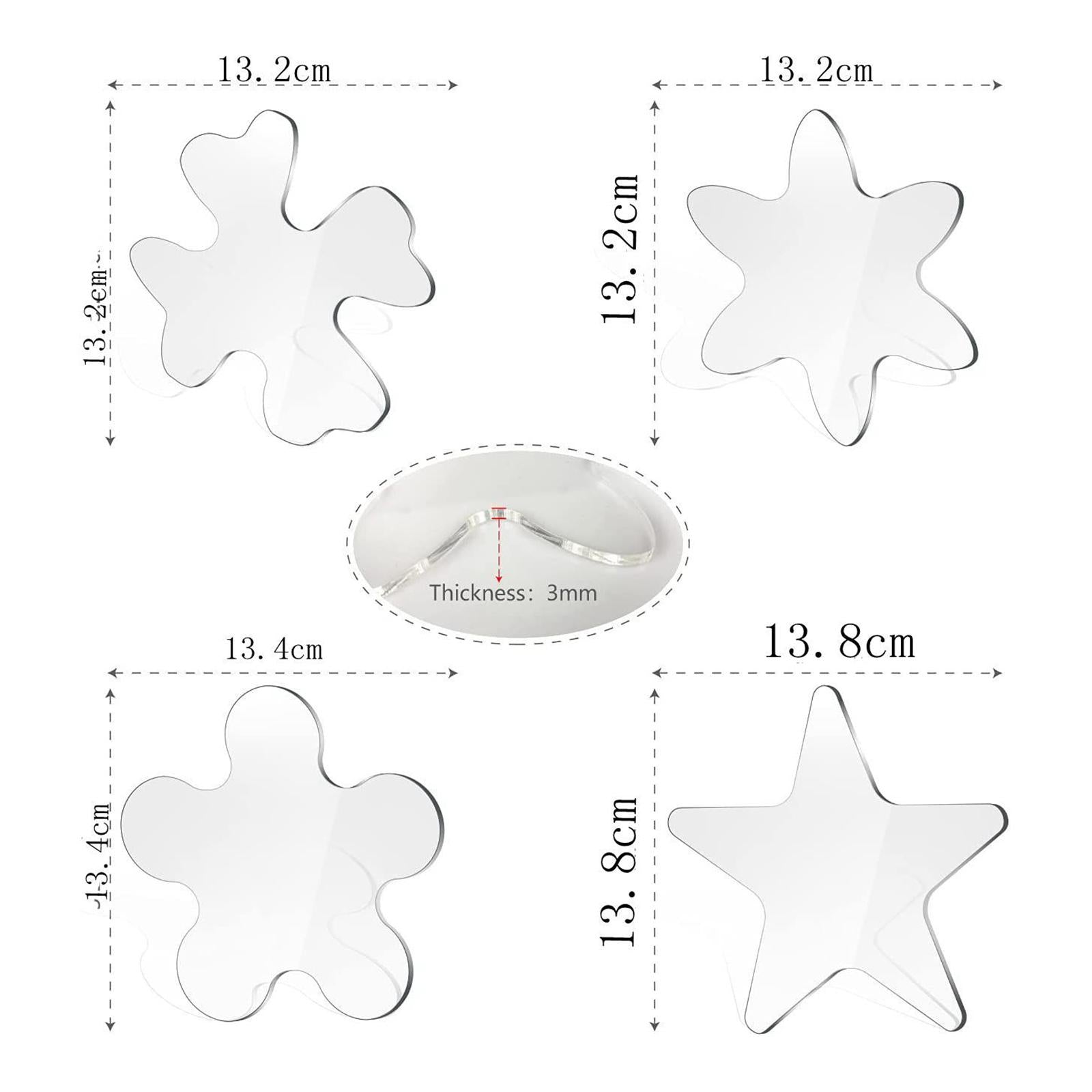 4Pcs Quilting Template DIY Sewing Tools Transparent Acrylic Patchwork Craft