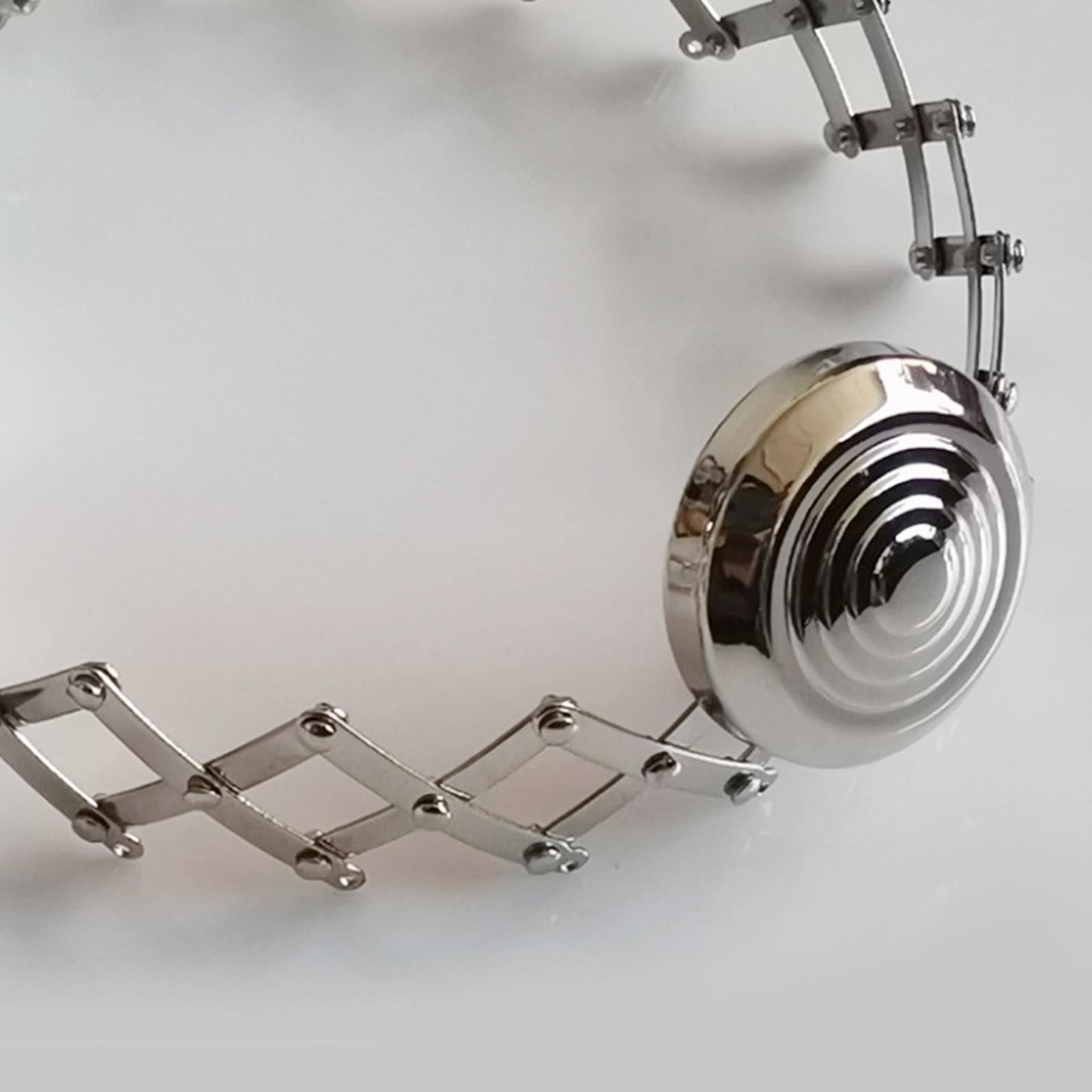 Open Size Expandable Gate Purse Frame Coin Cylinder with Loops Retractable