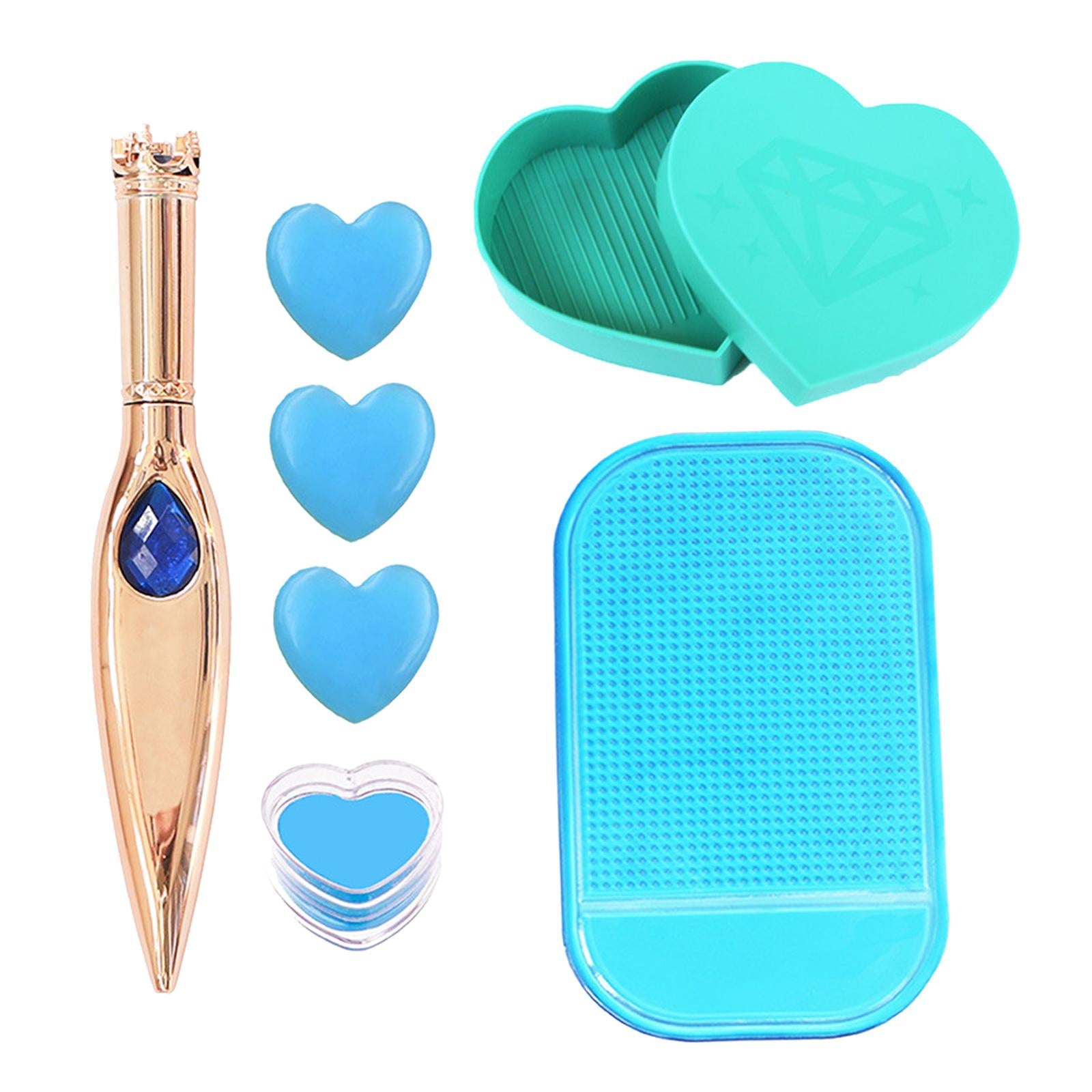Diamond Art Pen and Trays Set Embroidery Tools for Crafts Cross Stitch Blue