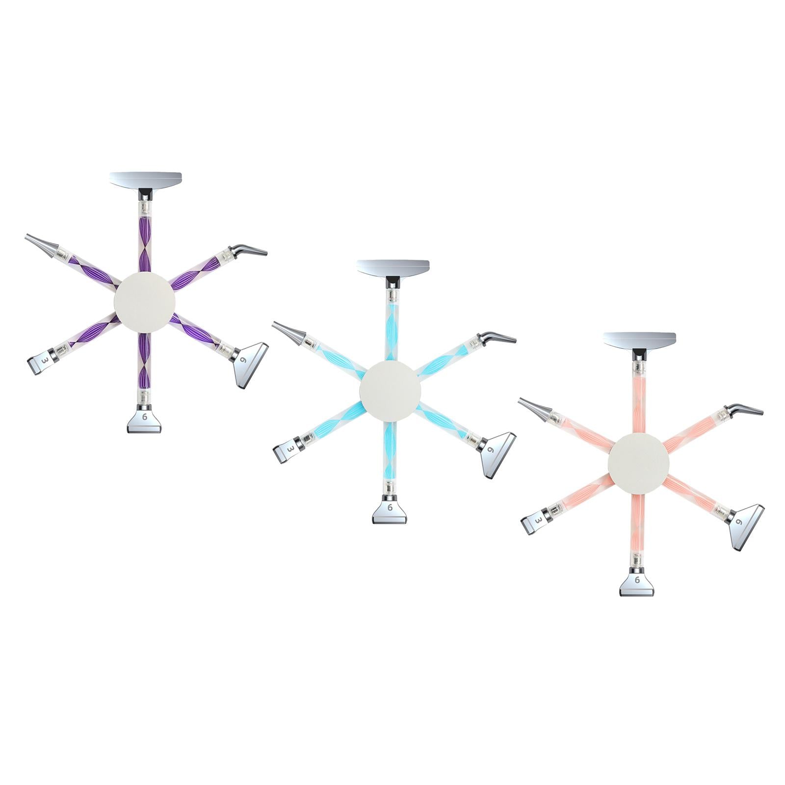 Multi-link 6 Heads 5D Diamond Painting Pen Cross Stitch Art Pen Purple