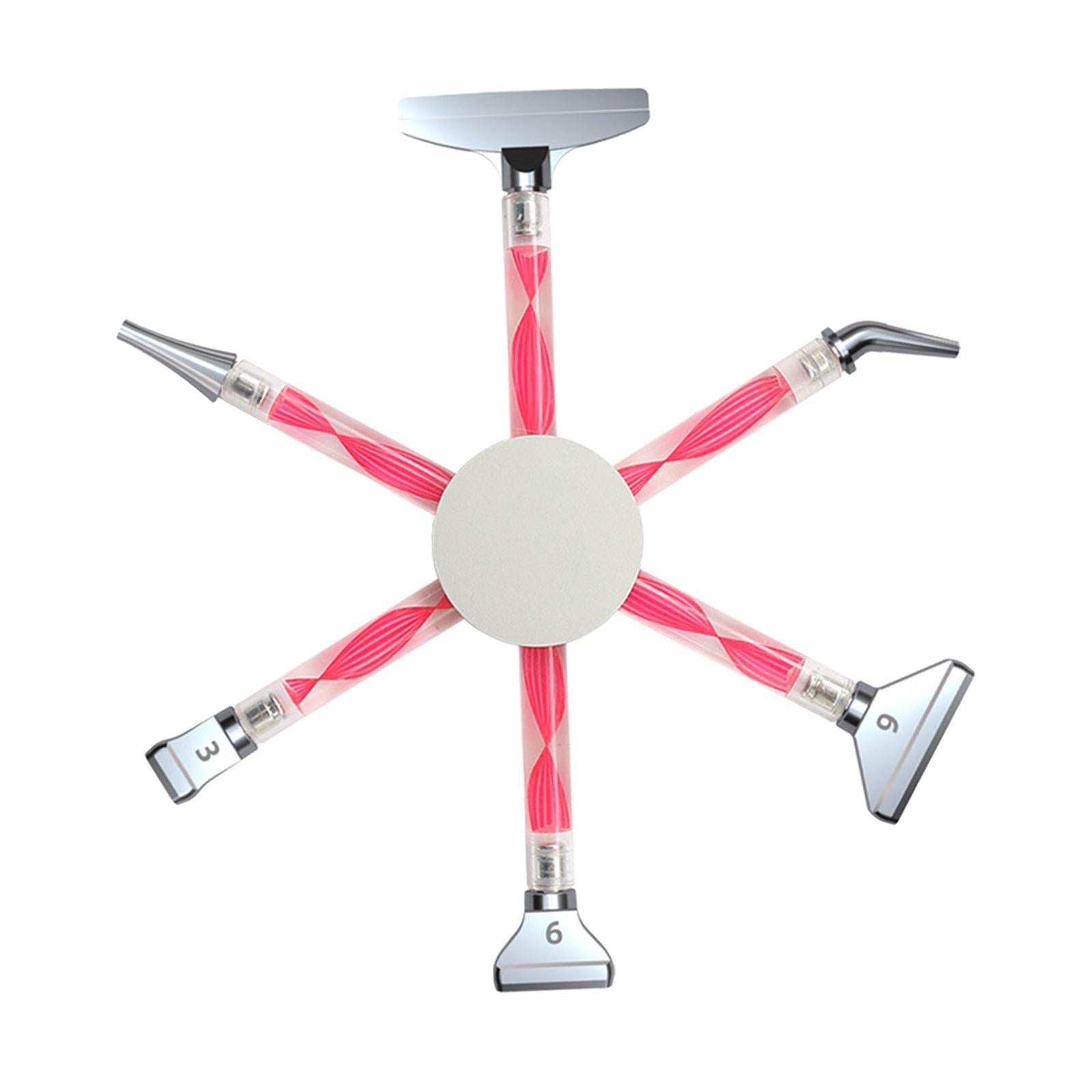 Multi-link 6 Heads 5D Diamond Painting Drill Pen Rhinestone Picker Red