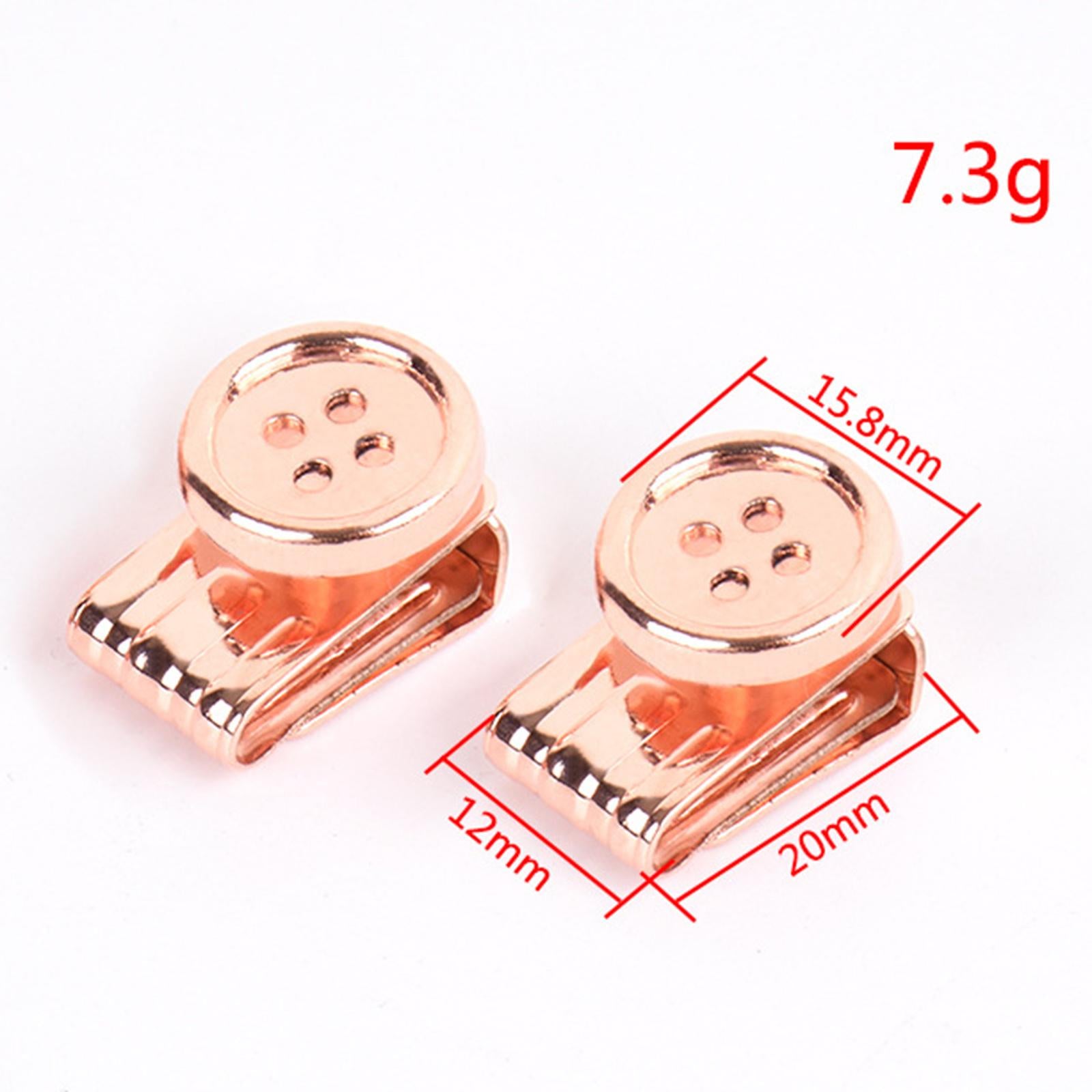 6Pcs Clip On Buttons Extender for Mask for Ear Relief Hat Hairband Rose Gold