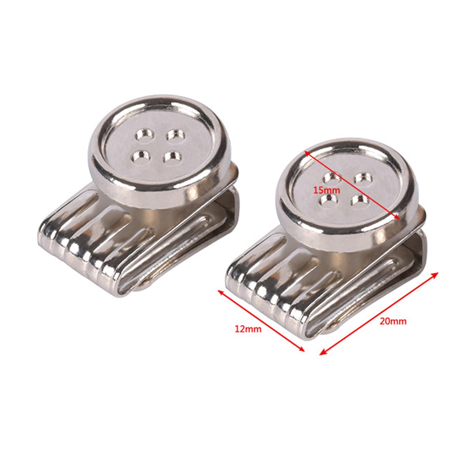 6Pcs Clip On Buttons Extender for Mask for Ear Relief Hat Hairband Silver