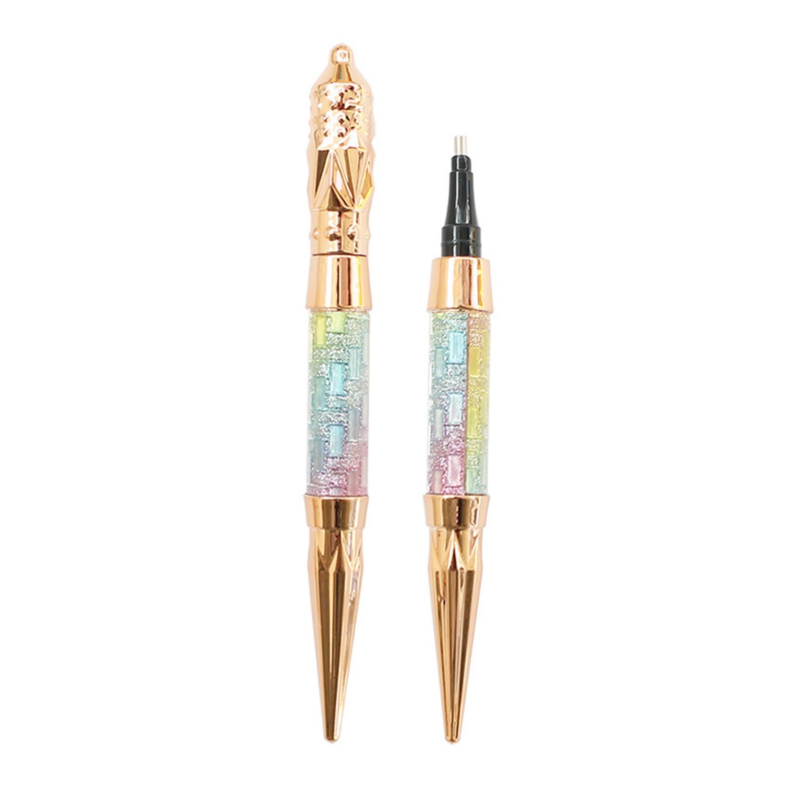 2x Diamond Painting Pen Point Drill Embroidery Cross Pink Colorful