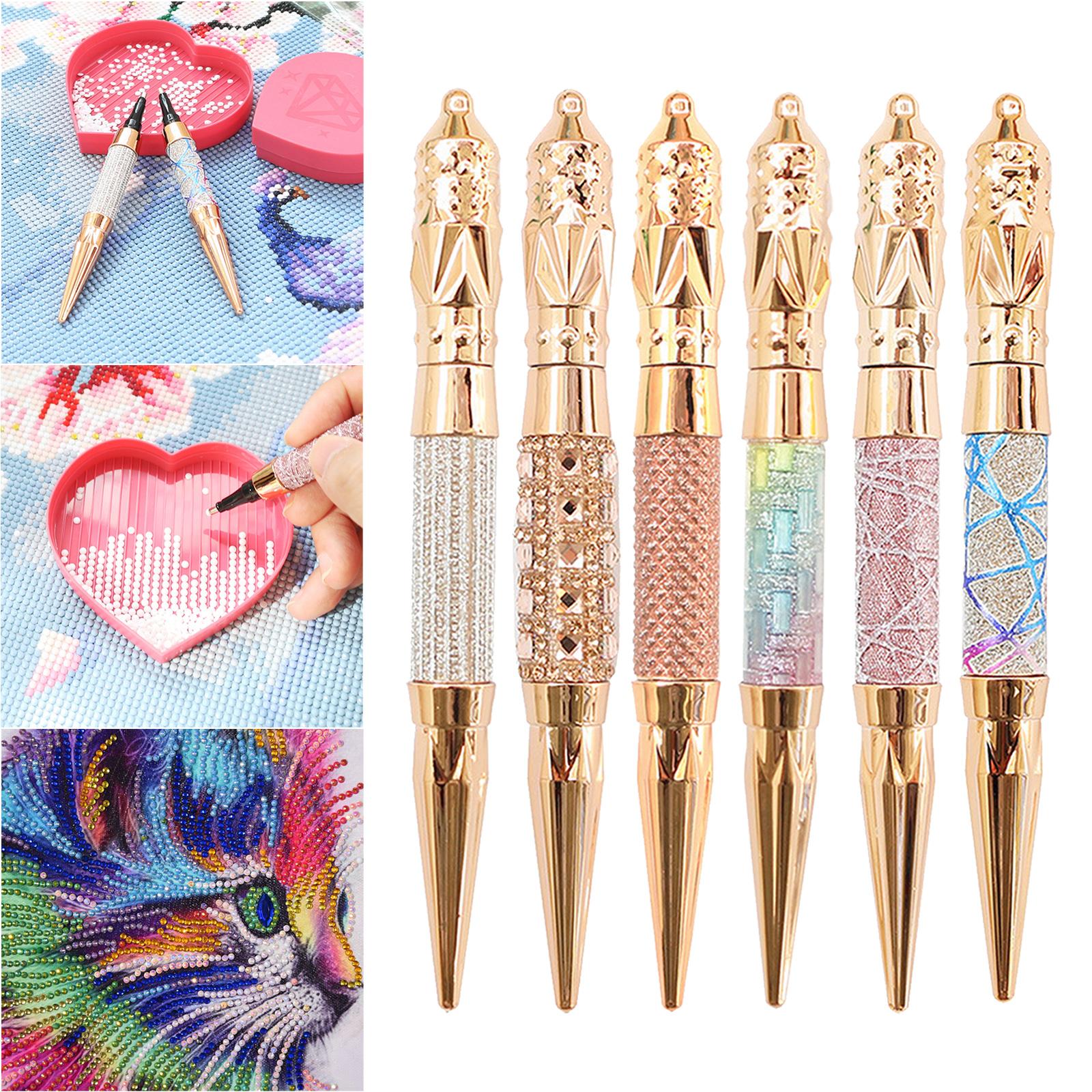 2x Diamond Painting Pen Point Drill Embroidery Cross Pink Colorful