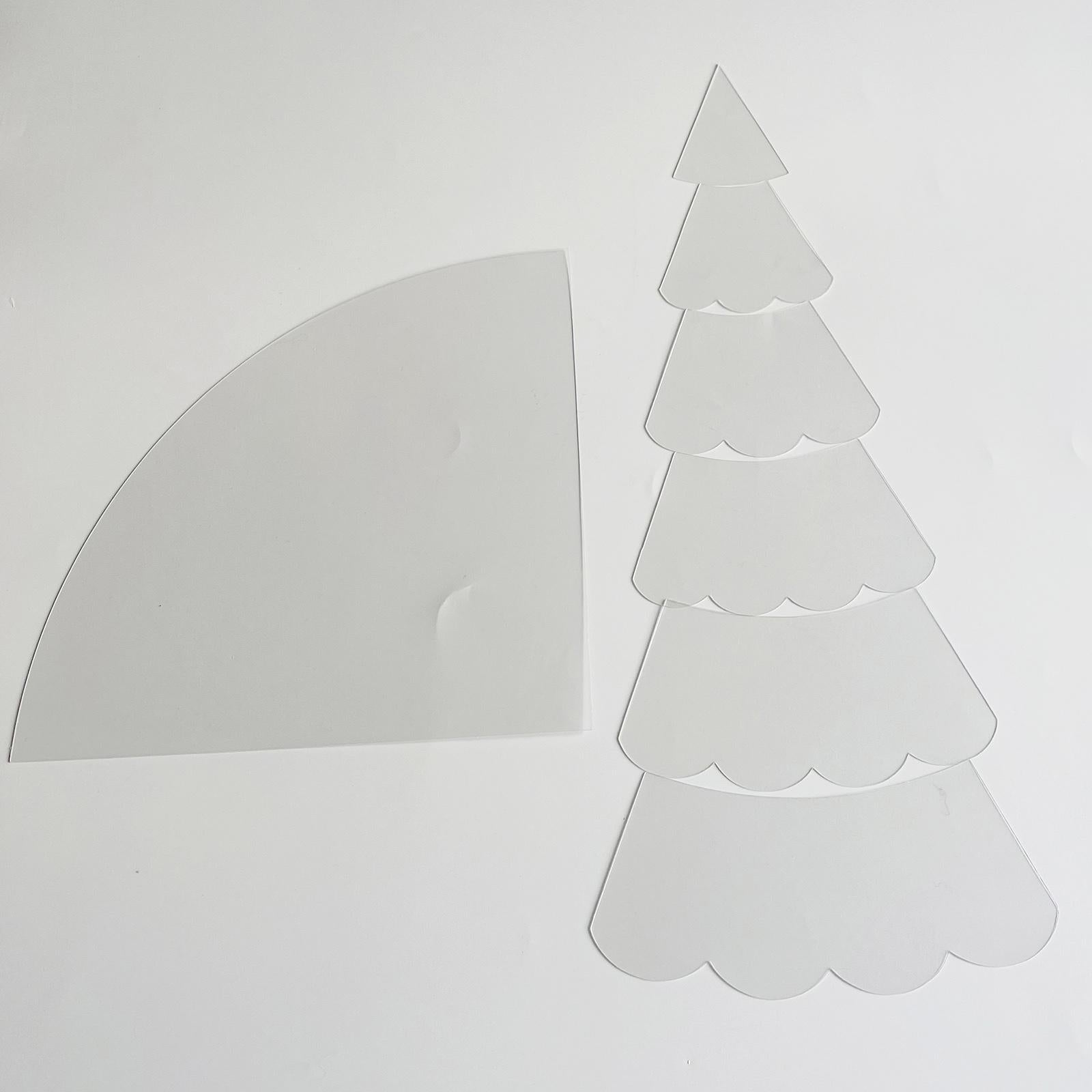 Clear Acrylic Xmas Tree Quilting Template Arts Crafts Sewing Set Stencils L