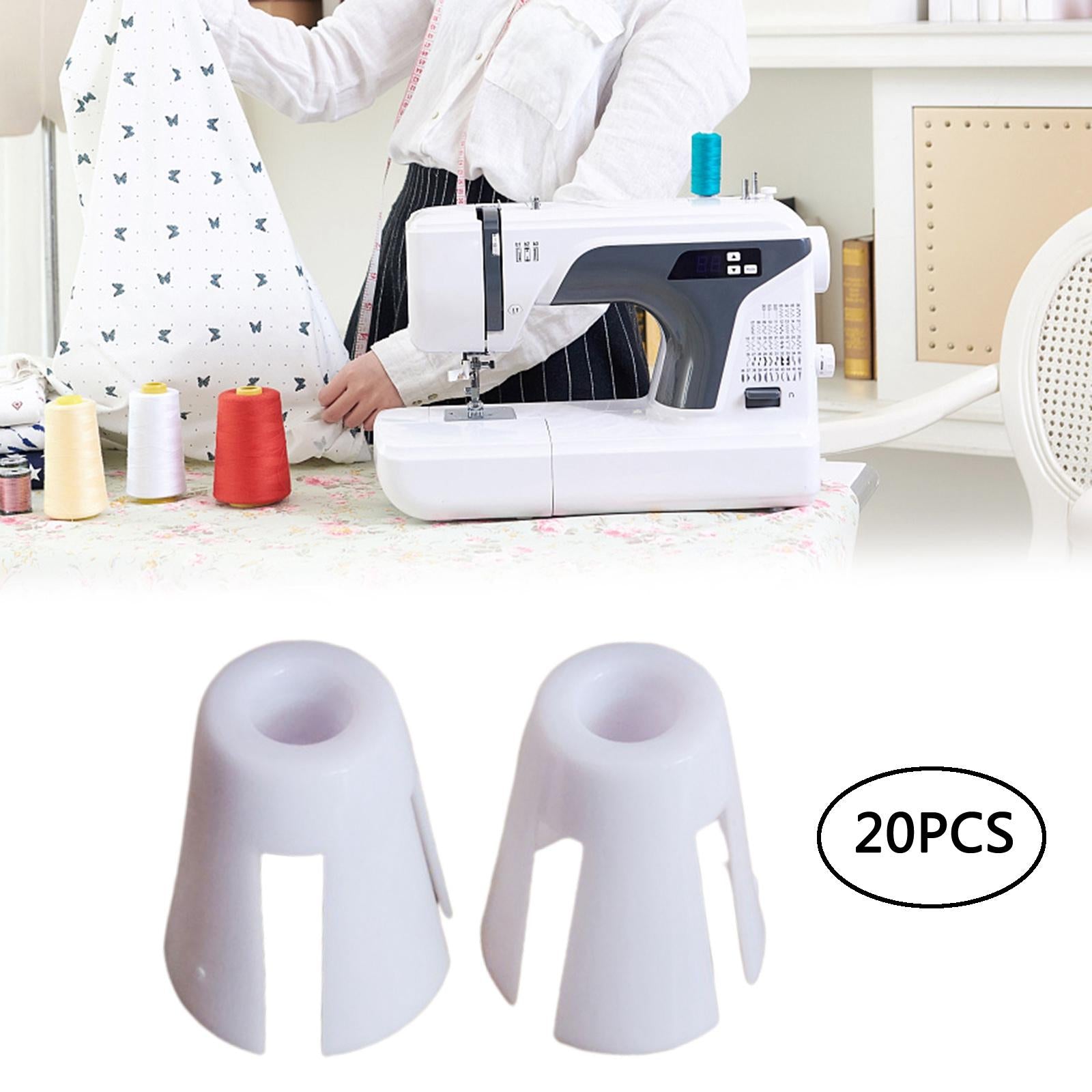 20 Pieces Coil Claw Thread Spool Cone Holder White Plastic Sewing Part