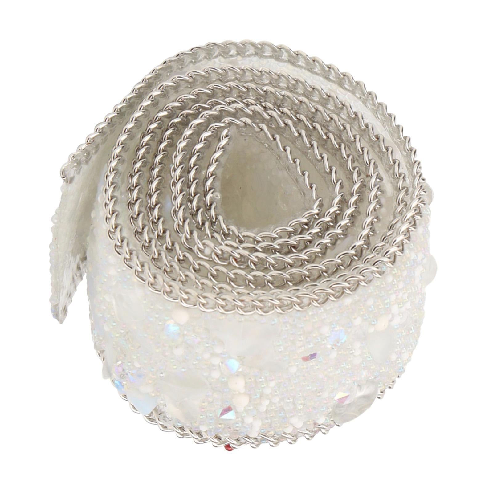 Gravel Shell Diamond Lace Ribbon Colorful Trim Sewing Embellish White