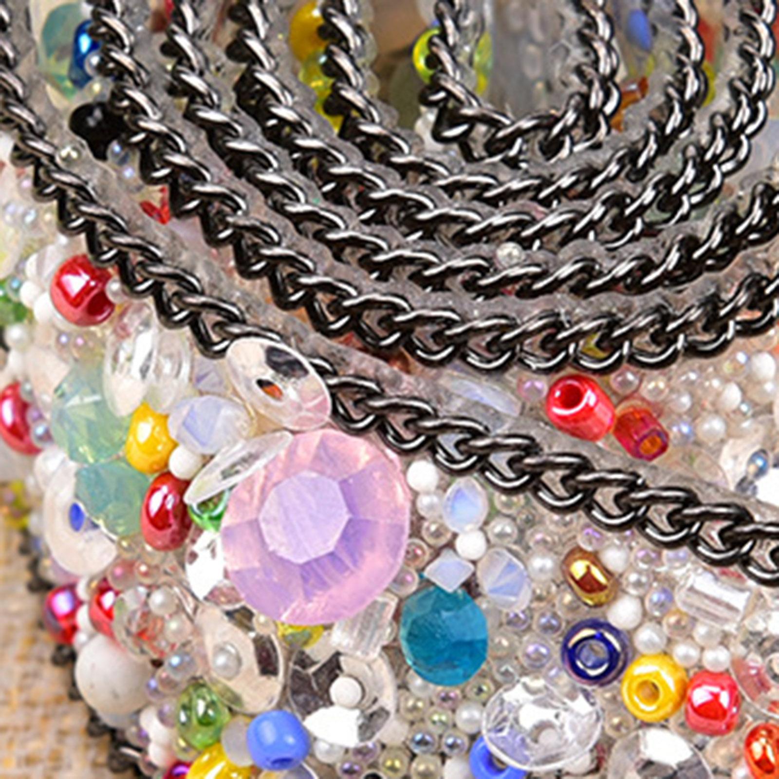 Gravel Shell Diamond Lace Ribbon Colorful Trim Sewing Embellish Multicolor