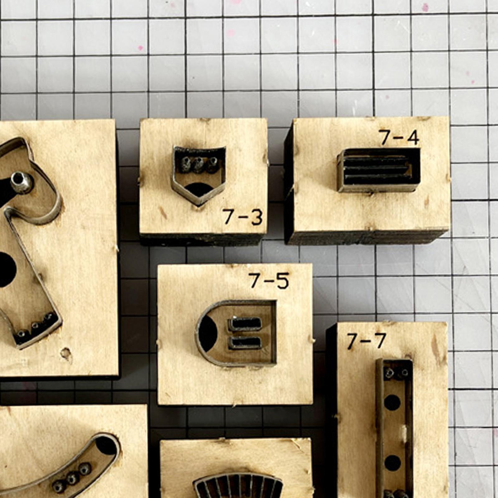 7pcs Punch Embossing Wood Cutting Dies for Leather Craft Leathercraft Making