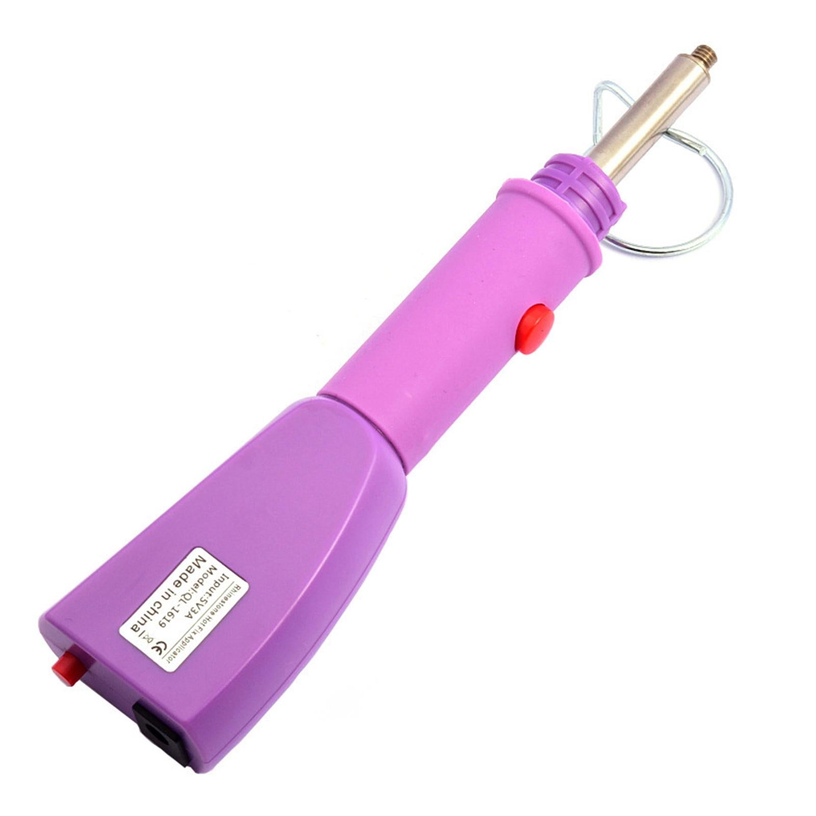 Hotfix Applicator Kit Wand Hot Fix Rhinestone Iron On for Nails Decor Purple