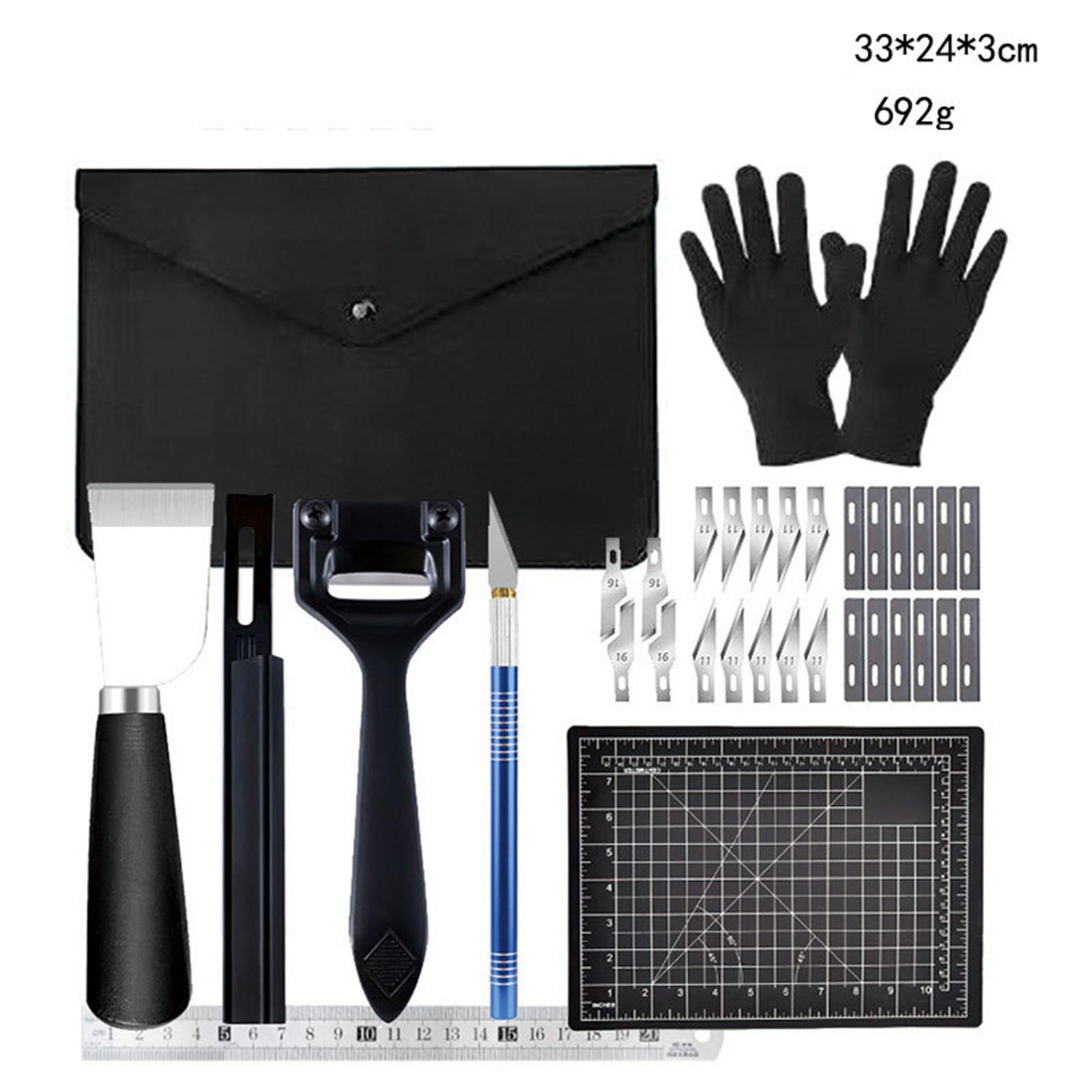 Leather Skiver Set DIY Tool Craft Skiving Sharp Knife Leathercraft Accessory