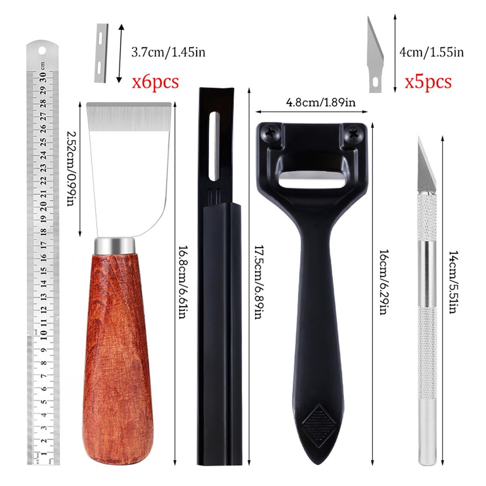 Leather Skiver Set DIY Tool Craft Skiving Sharp Knife Leathercraft Accessory