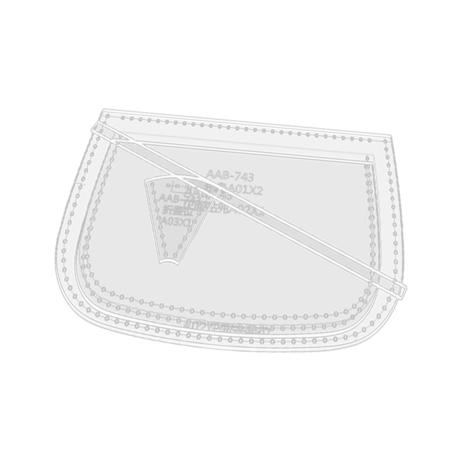 5 Pieces Patchwork Quilting Ruler Template Wallet Stencil Bag Sewing Tools