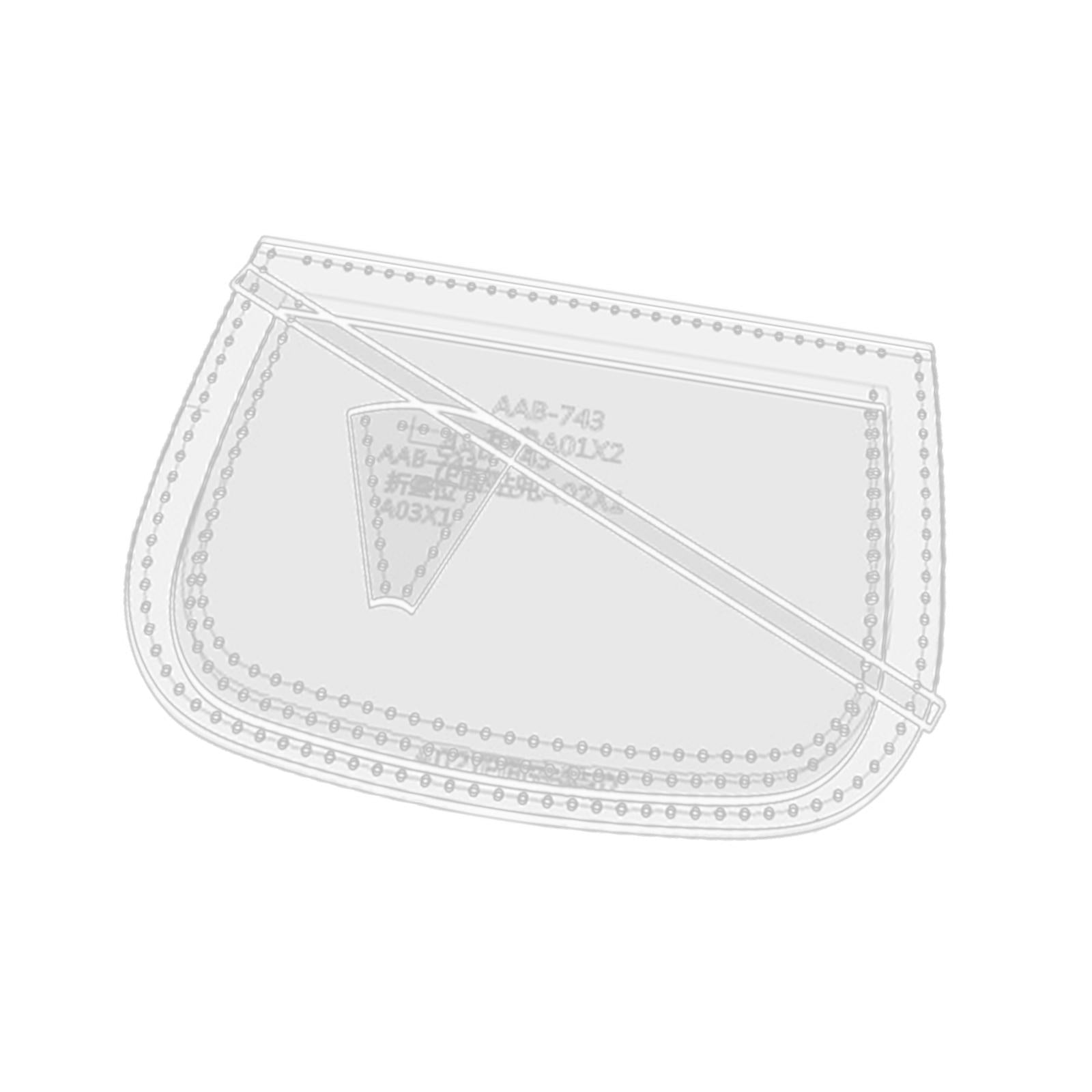 5 Pieces Patchwork Quilting Ruler Template Wallet Stencil Bag Sewing Tools