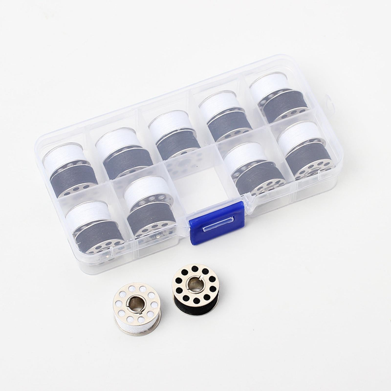 20x Bobbins Thread Spools Sewing Machine with Storage Case Craft Supplies