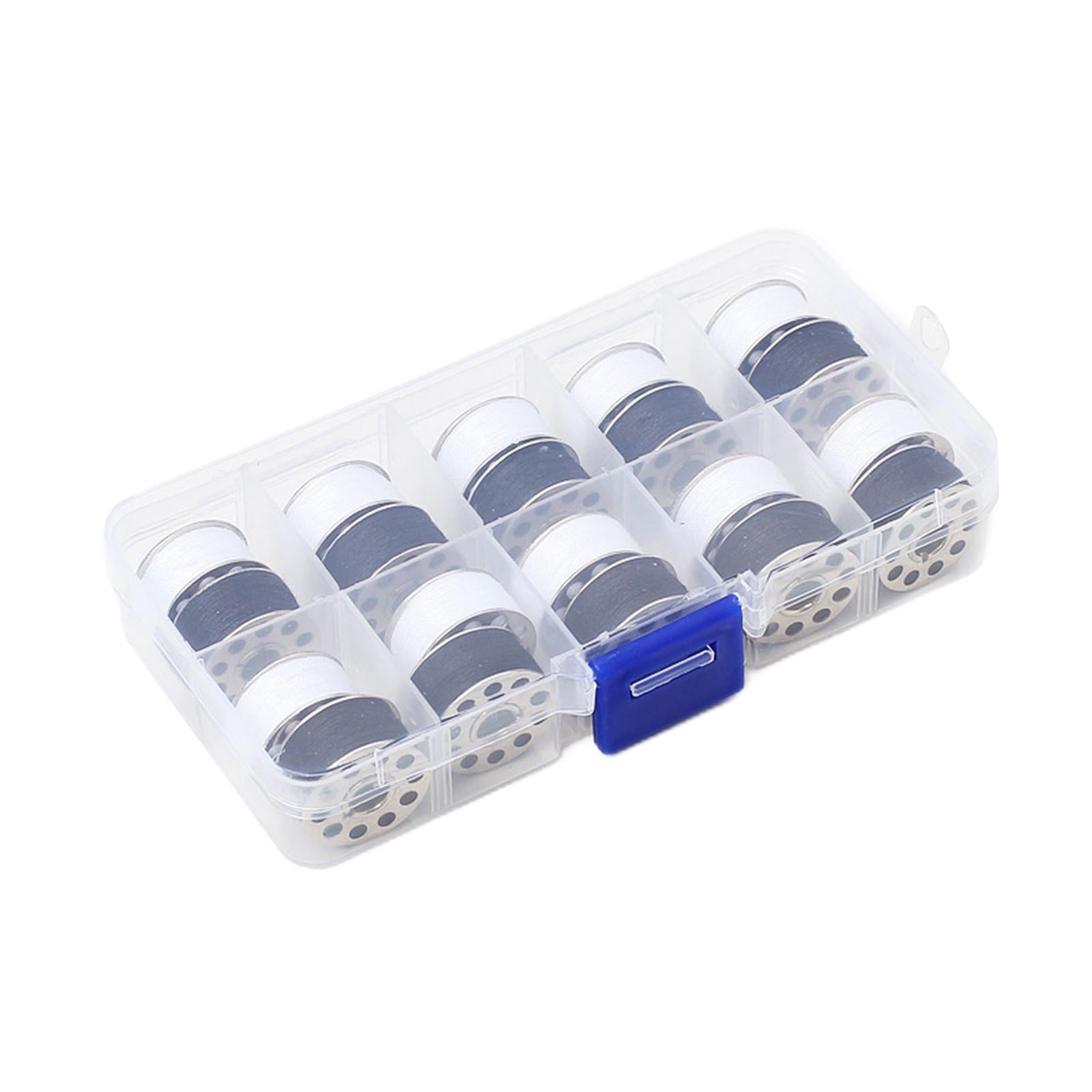 20x Bobbins Thread Spools Sewing Machine with Storage Case Craft Supplies