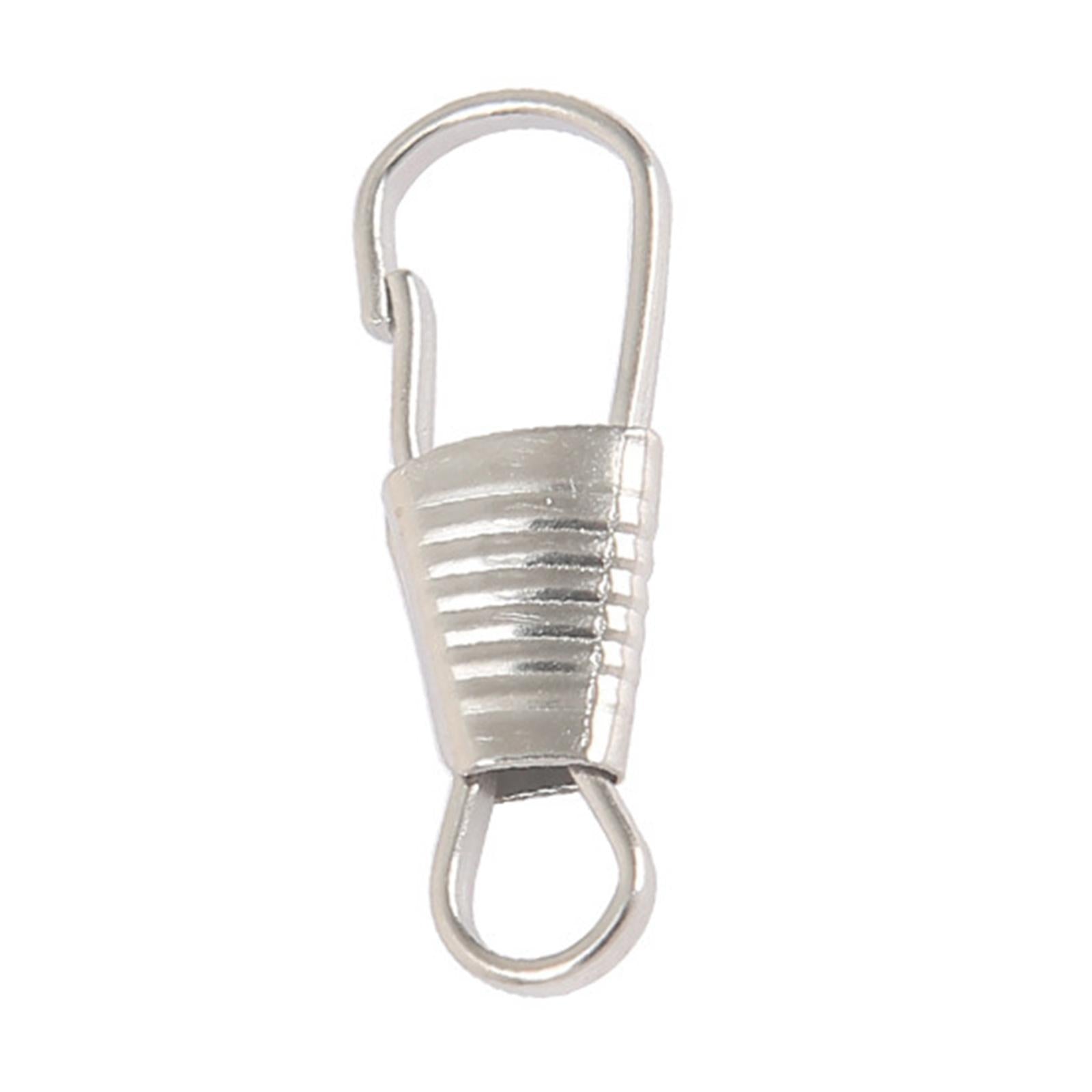20 Pieces Zipper Pull Detachable Zipper Puller for Coat Boots 4 Colors Clip Silver