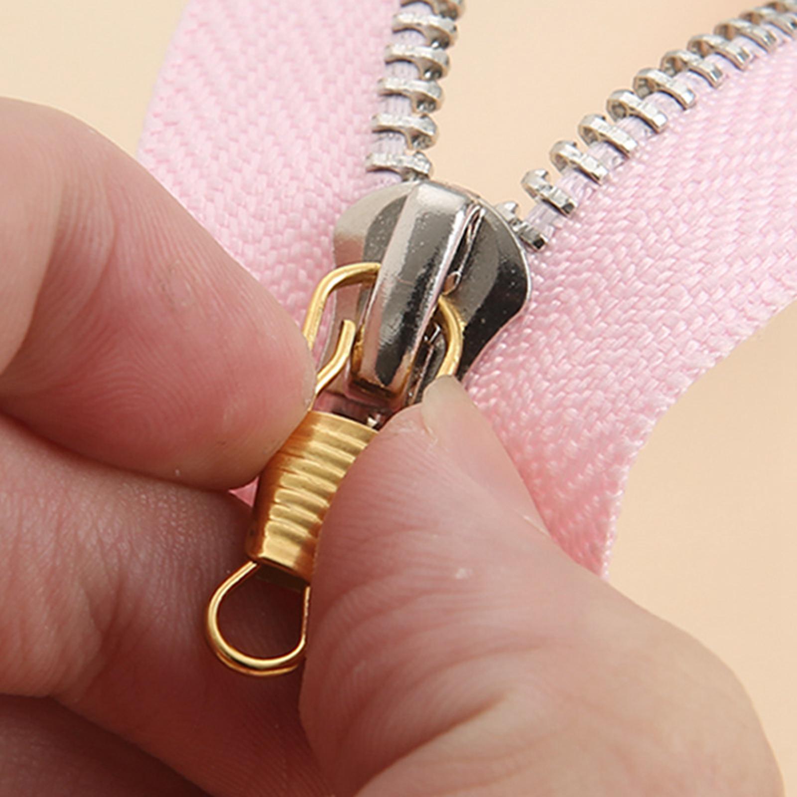 20 Pieces Zipper Pull Detachable Zipper Puller for Coat Boots 4 Colors Clip Silver